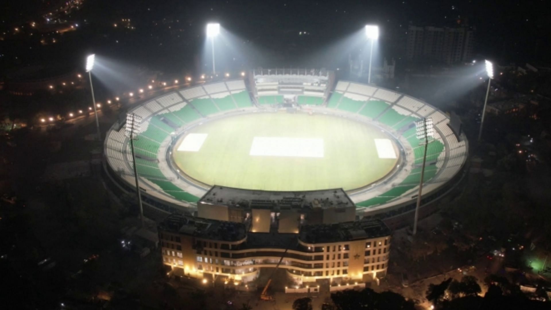 Gaddafi Stadium in Lahore ahead of the Champions Trophy (Image Credits: PCB Media/X)