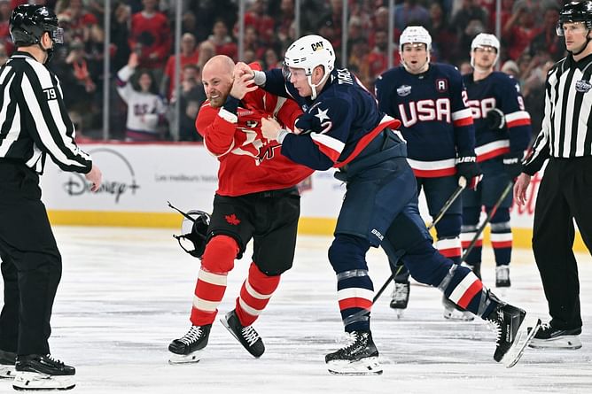 Brady and Matthew Tkachuk's sister Taryn drops 3-word reaction to brothers sparking back-to-back brawls during Canada vs USA 4 Nations game
