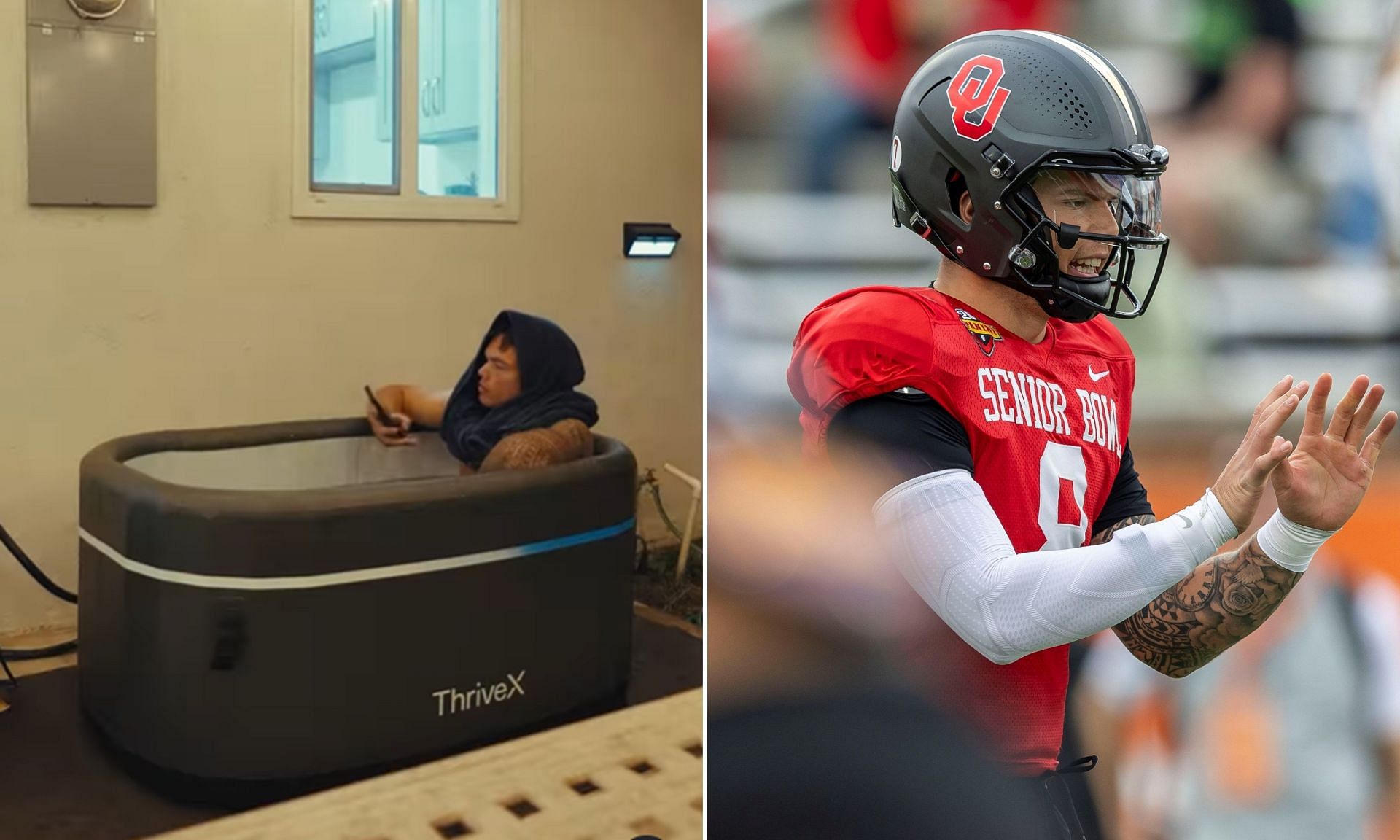 Oregon QB Dillon Gabriel sweats it out with intense weight room session ahead of 2025 NFL Draft. (Image credits: Imagn &amp; Gabriel