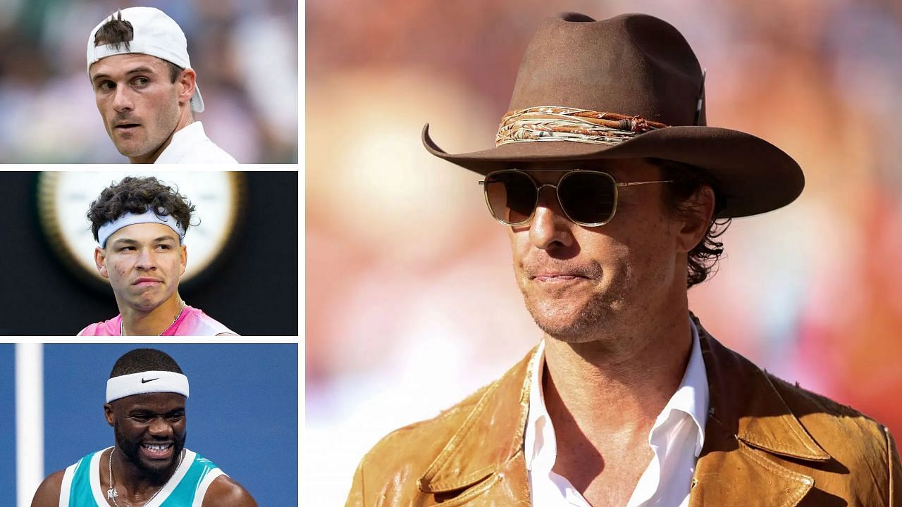 Paul, Shelton, Tiafoe (L), McConaughey (R); Source: Getty