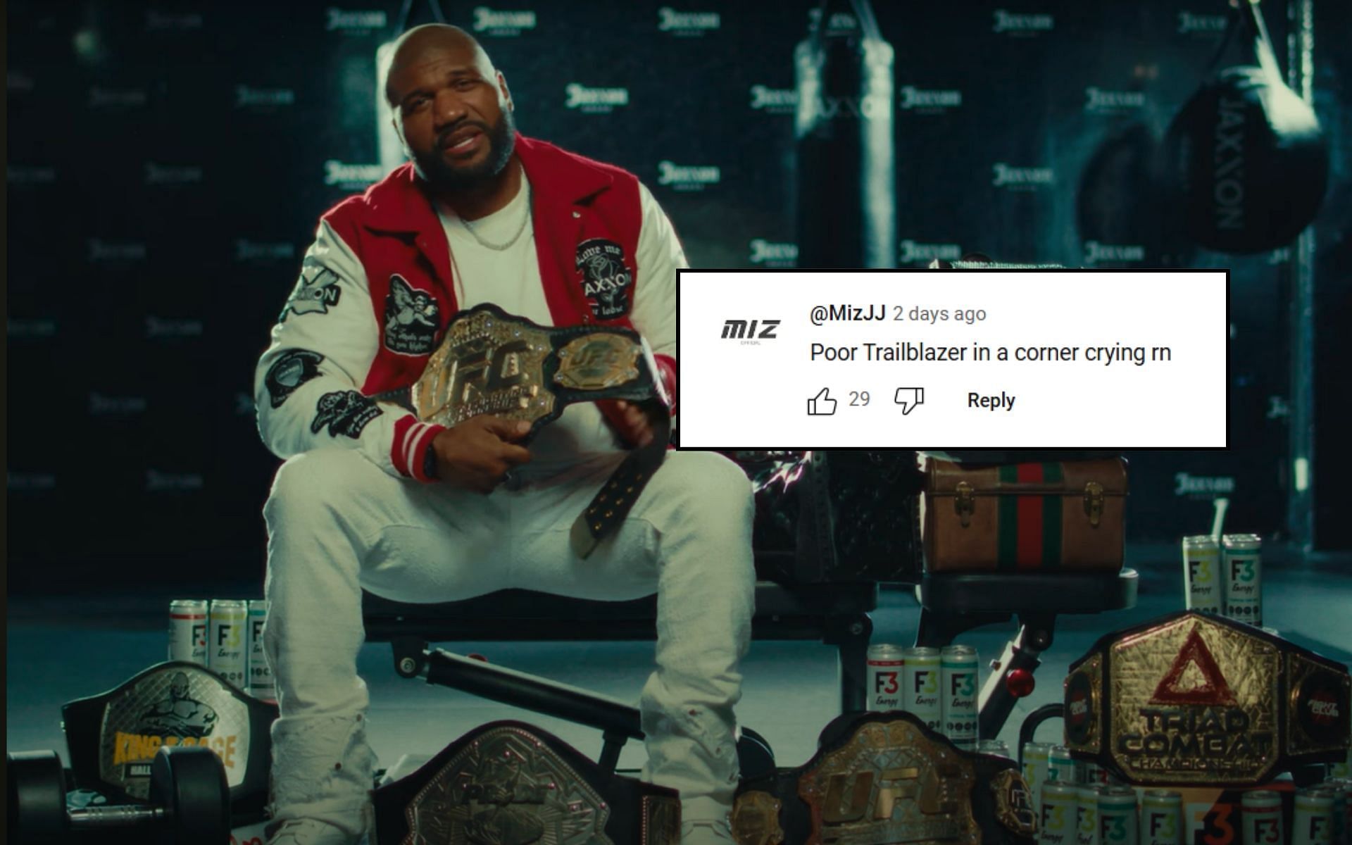 Fans comment (insert) to Rampage Jackson