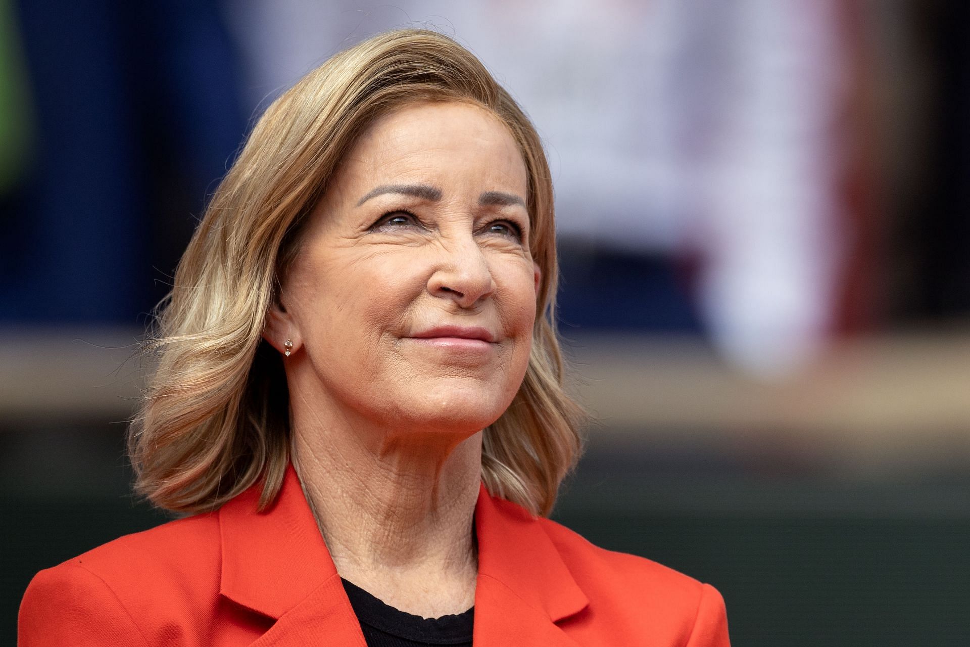 Chris Evert pictured at the 2024 French Open | Image Source: Getty