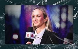 "I never pulled the trigger" - Laura Sanko smiles ear to ear as fan gifts her traditional Kazakh attire from Shavkat Rakhmonov's home country [VIDEO]