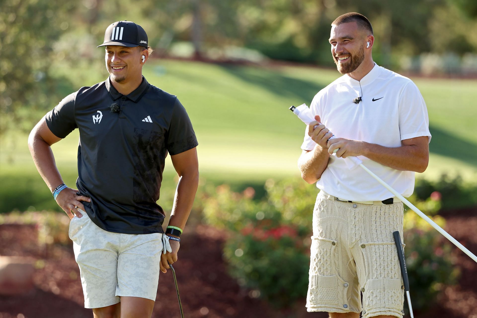 Patrick Mahomes and Travis Kelce at &#039;The Match&#039; - Source: Getty