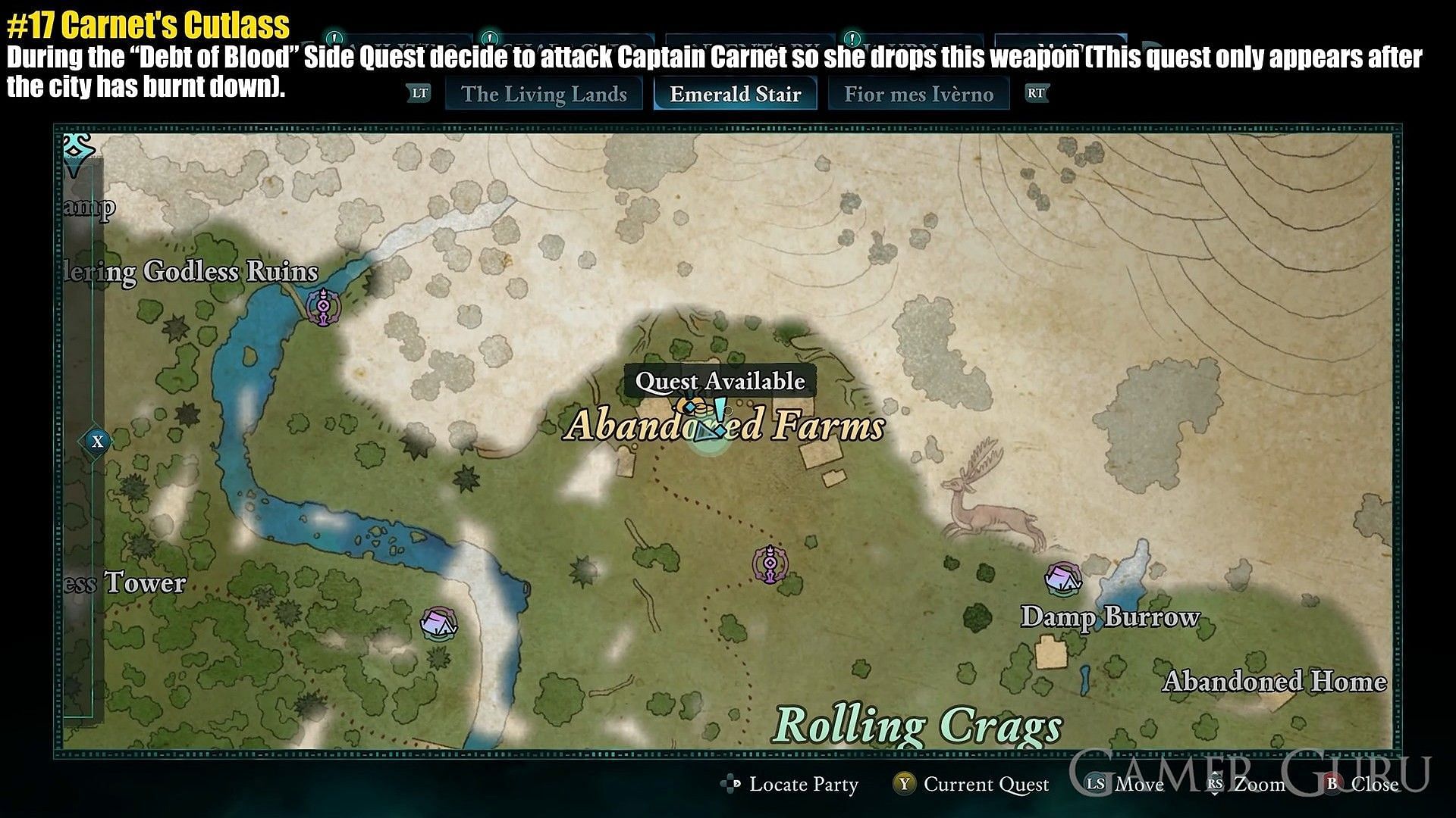 There are a few requirements before unlocking this side quest (Image via Xbox Game Studios || YouTube/@GamerGuruOfficial)