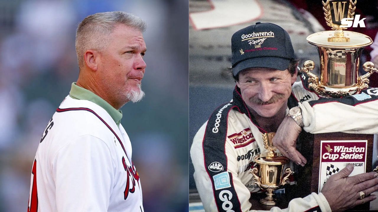 Chipper Jones (left) and Dale Earnhardt (right) (Getty)