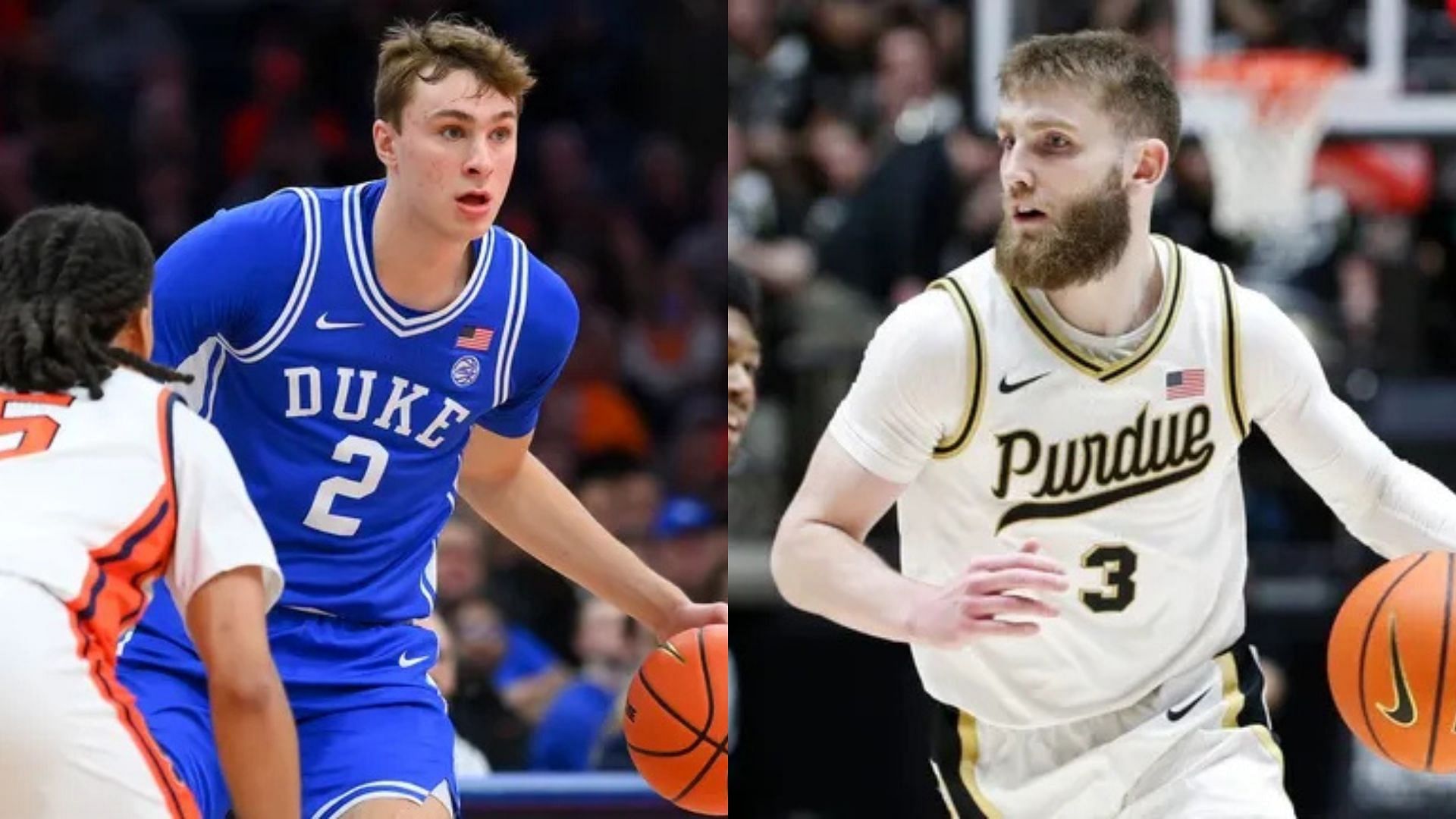 Duke star Cooper Flagg and Purdue guard Braden Smith. Source: Imagn