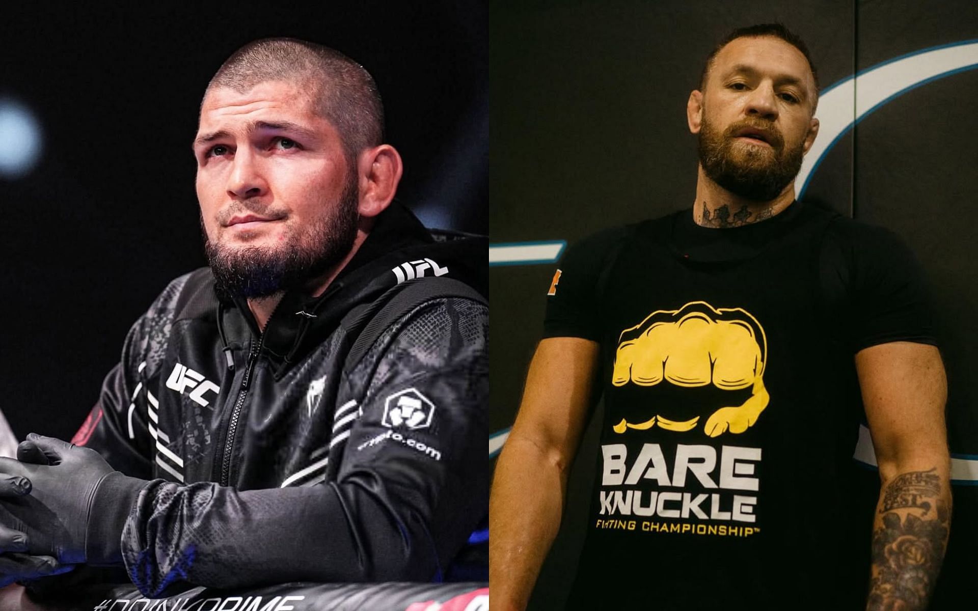 UFC veteran defends Conor McGregor (right) spitting on fan after Khabib Nurmagomedov (left) chant. [Images courtesy: @khabib_nurmagomedov and @thenotoriousmma on Instagram]