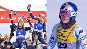 Lindsey Vonn reacts to Mikaela Shiffrin and Paula Moltzan's podium finishes in Sestriere