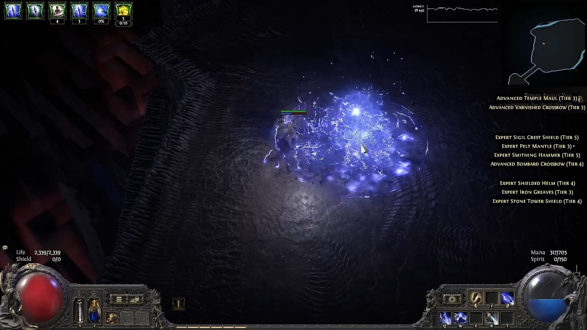 Put down an Orb of Storms and shoot away (Image via Grinding Gear Games || YouTube/@Fubgun)