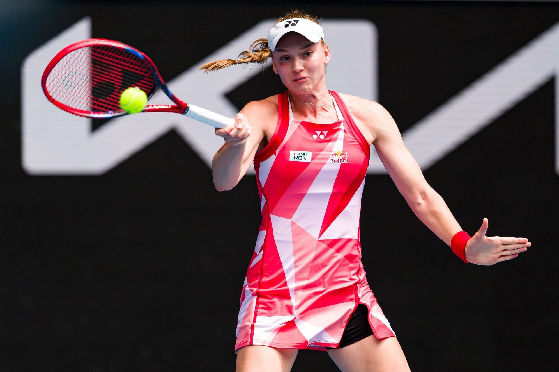 Rybakina in action at the 2025 Australian Open - Day 9 - Source: Getty