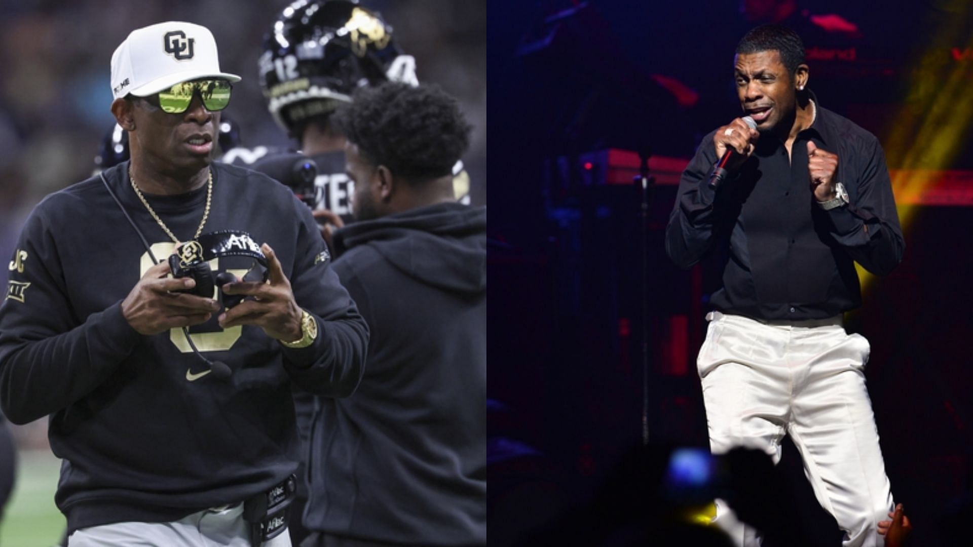 Colorado coach Deion Sanders and musician, Keith Sweat