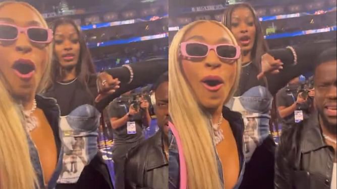 Rickea Jackson and DiJonai Carrington troll 5’5” Kevin Hart during comedian’s All-Star appearance