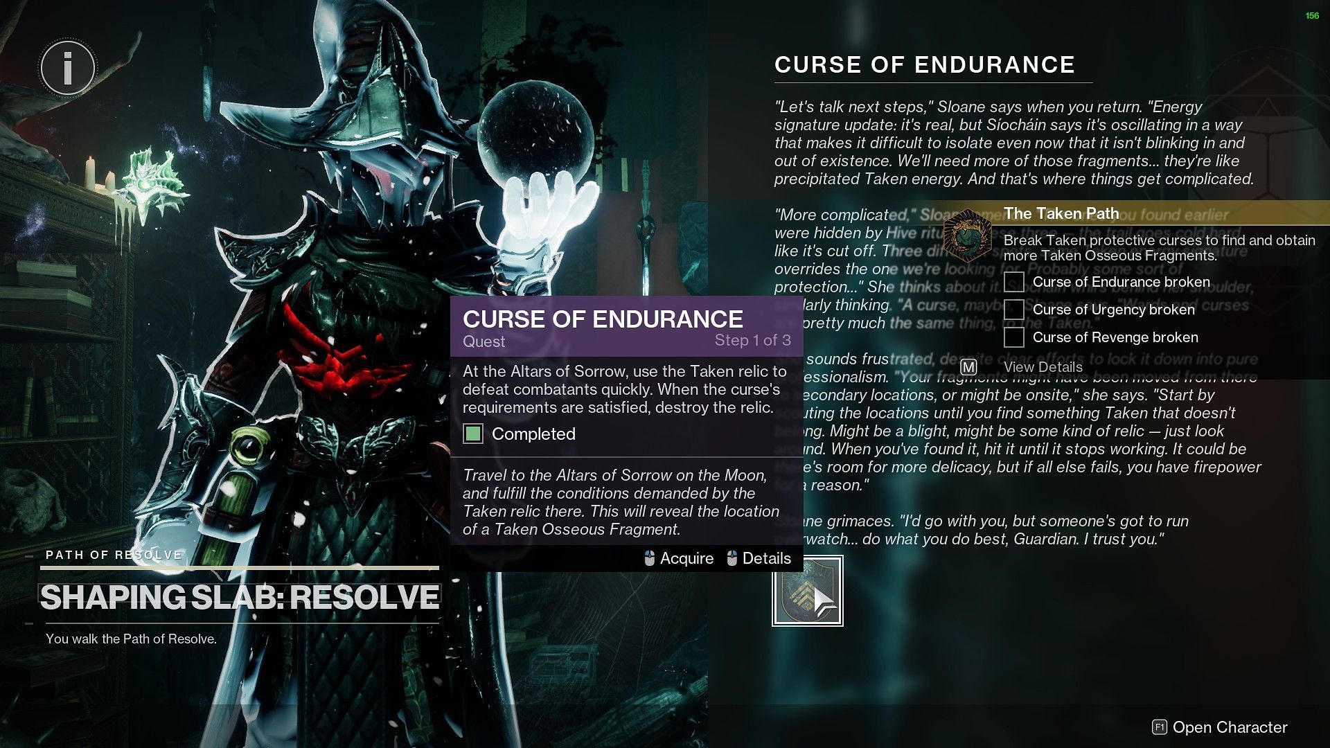 One of the three Destiny 2 Curse quests (Image via Bungie)