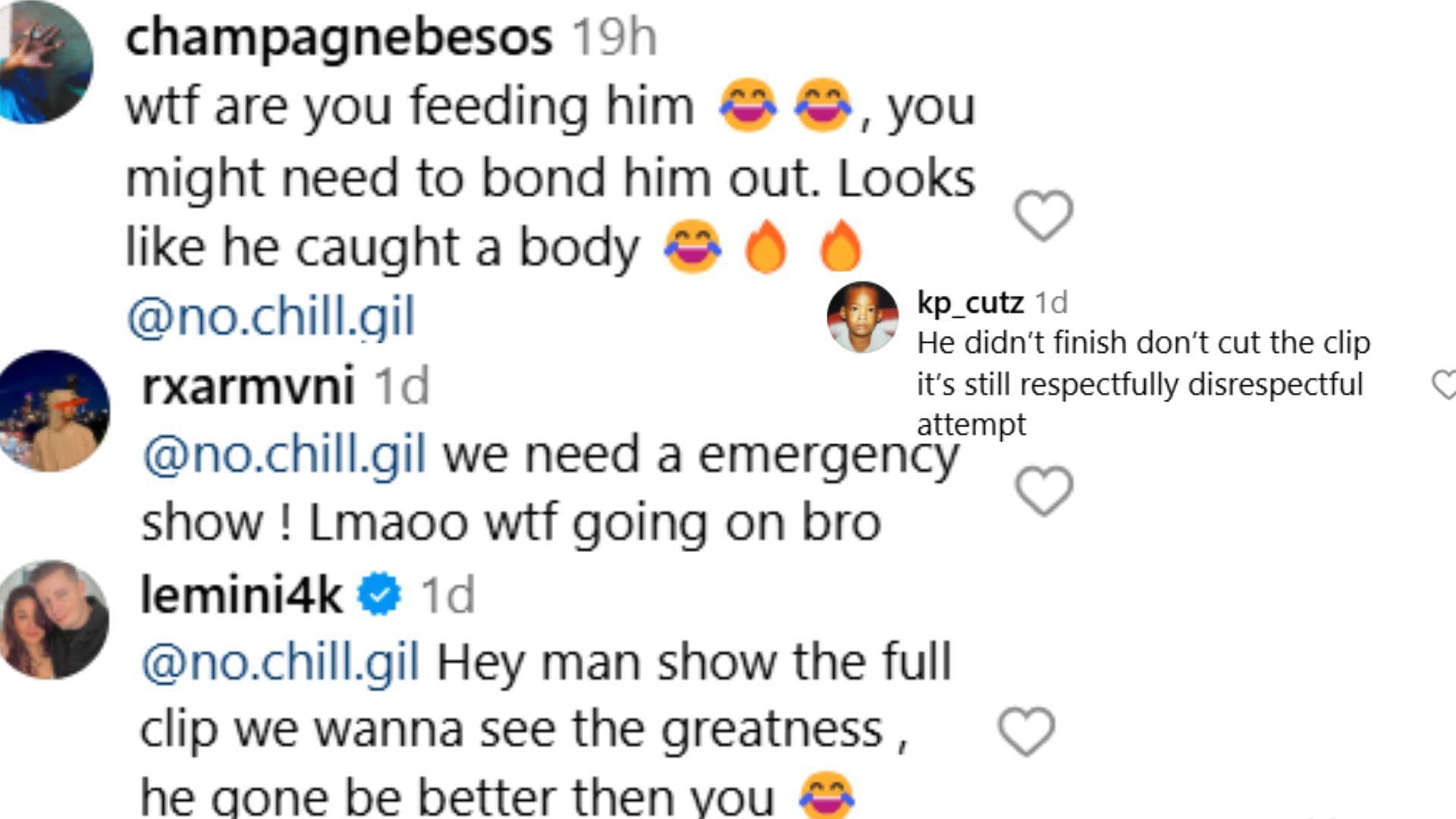 The hoops fans respond to the Gilbert Arenas Alijah Arenas son for humiliating poster suppression (credits: @Hometeamhoops/IG)