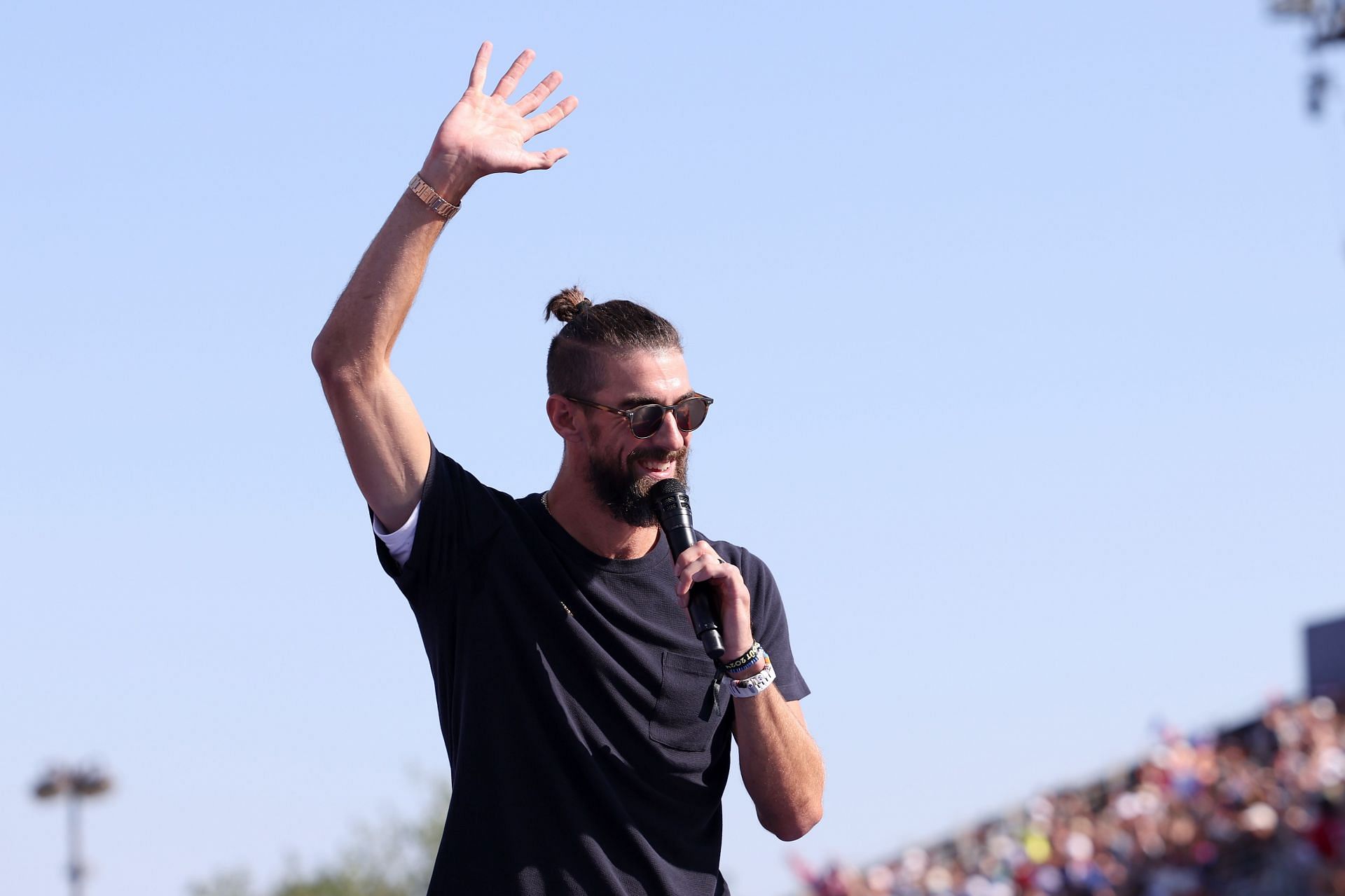 Phelps speaks at the Paris Olympics (Image Source: Getty)