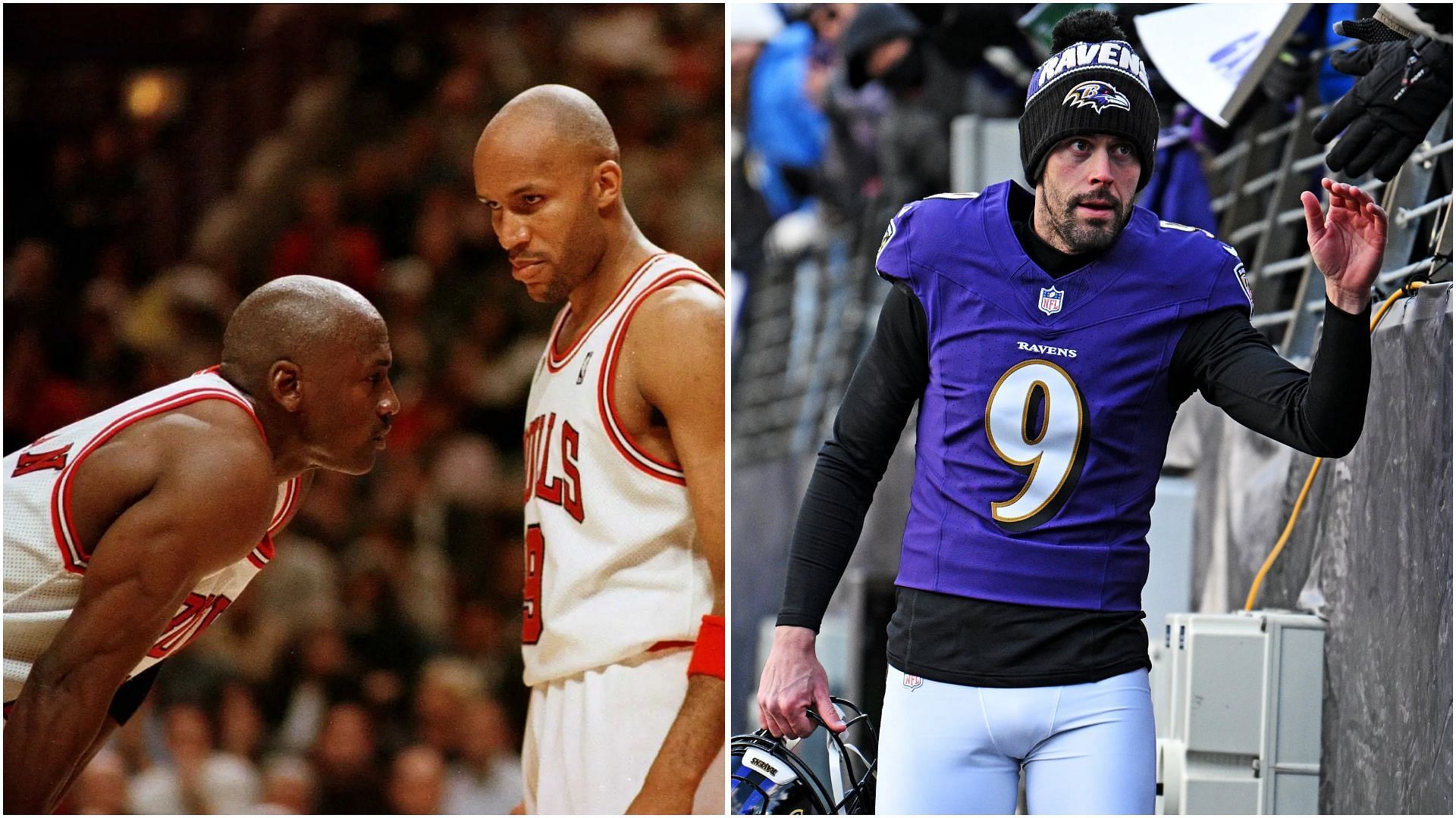 Ron Harper sends strong message to NFL as Justin Tucker faces sexual misconduct accusations. (Photos: GETTY and IMAGN)