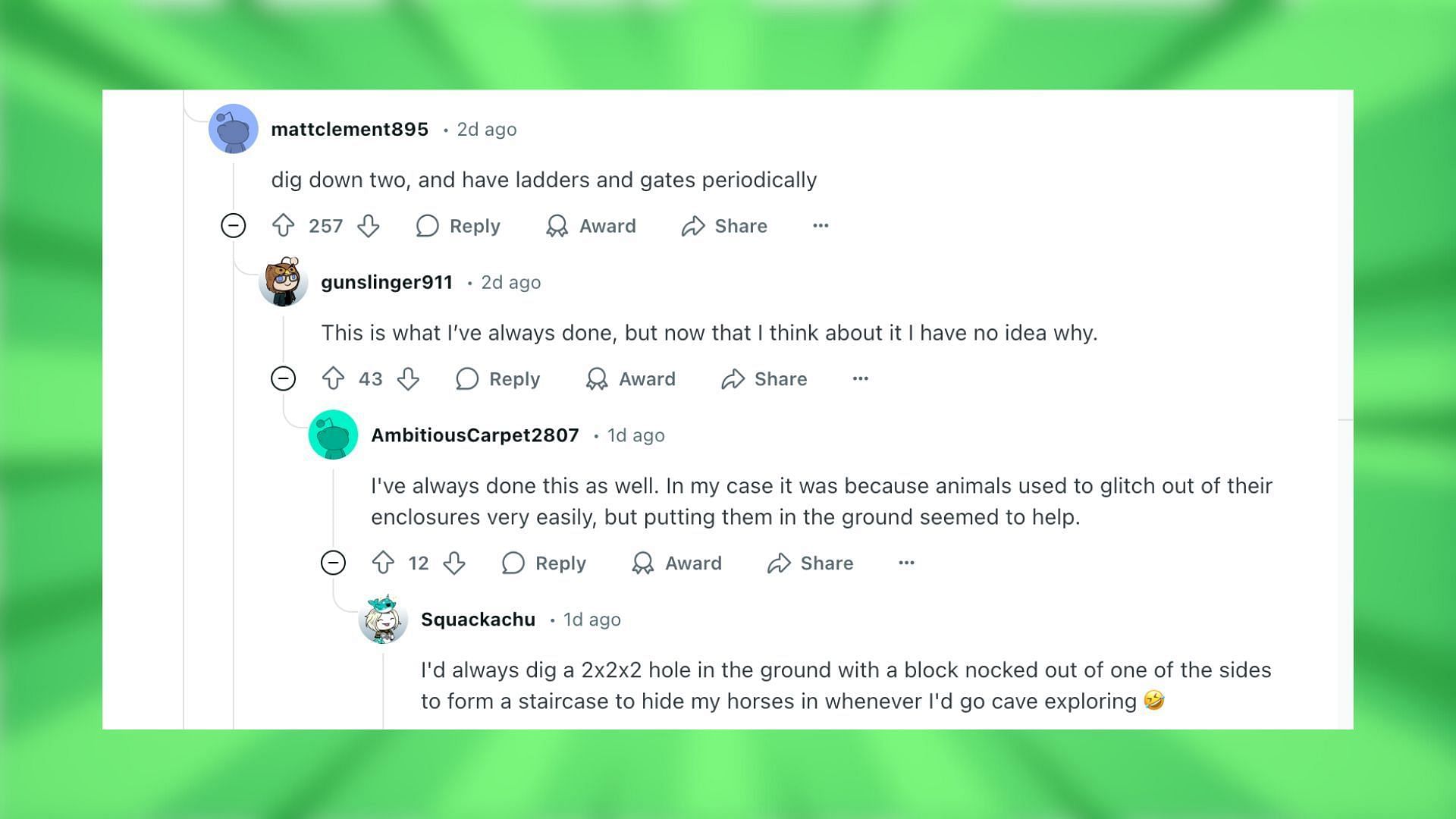 Redditors react to the bizarre cow behaviour in Minecraft (Image via Reddit)