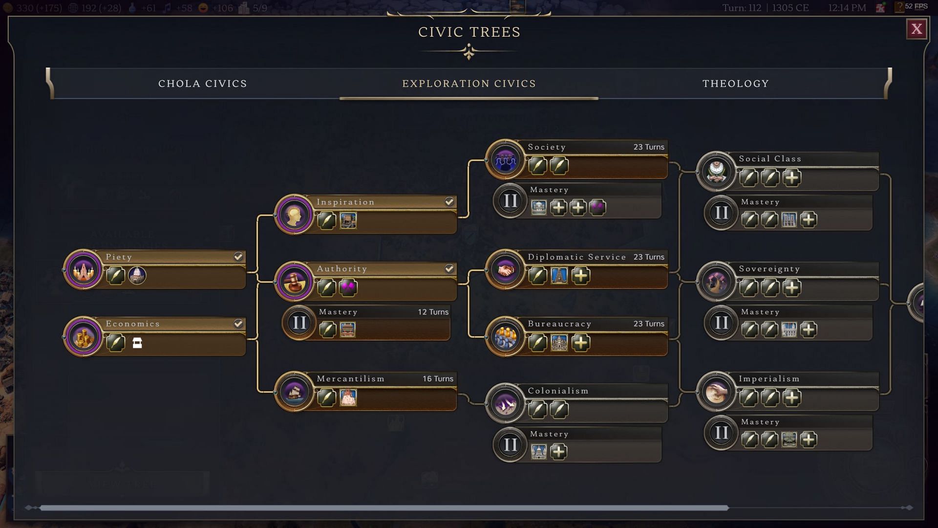 The Exploration Civic tree (Image via 2K)