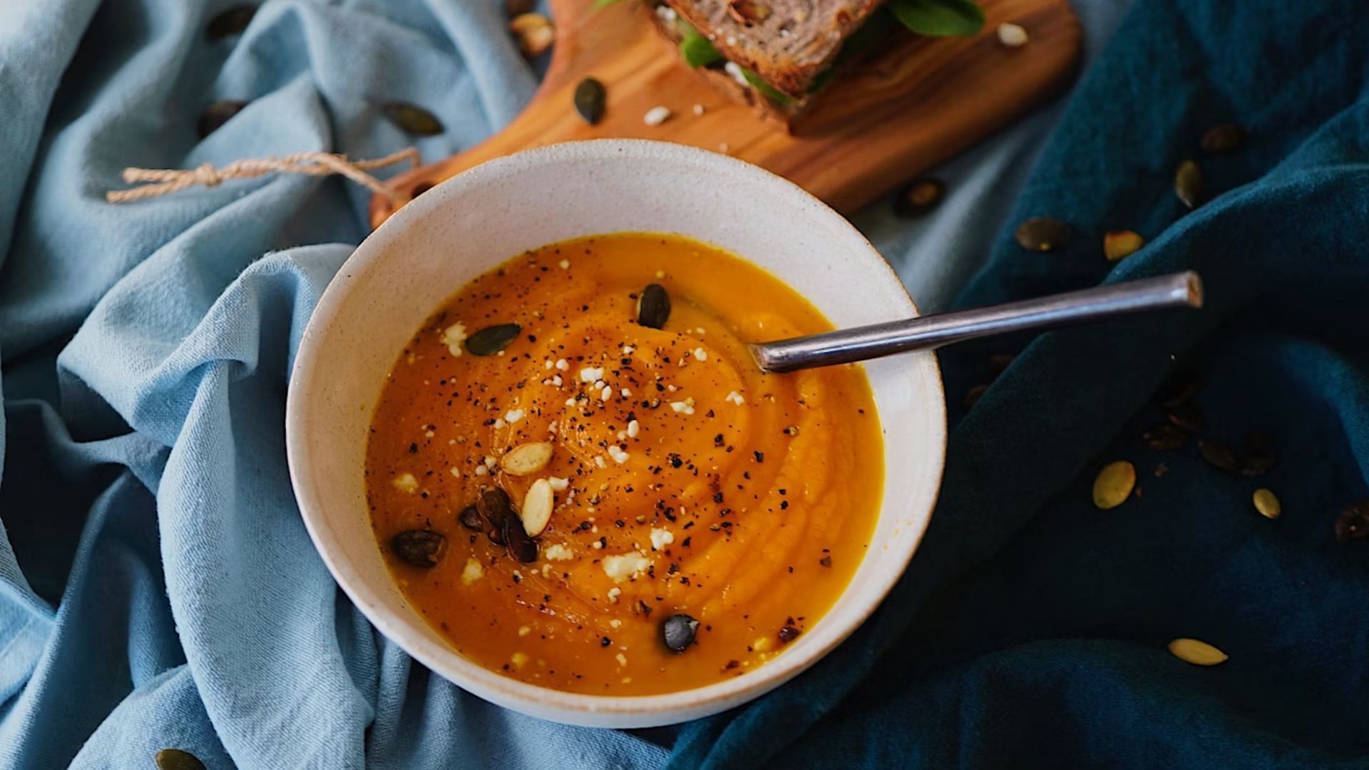 Pumpkin soup is creamy and healthy (Image via Unsplash)