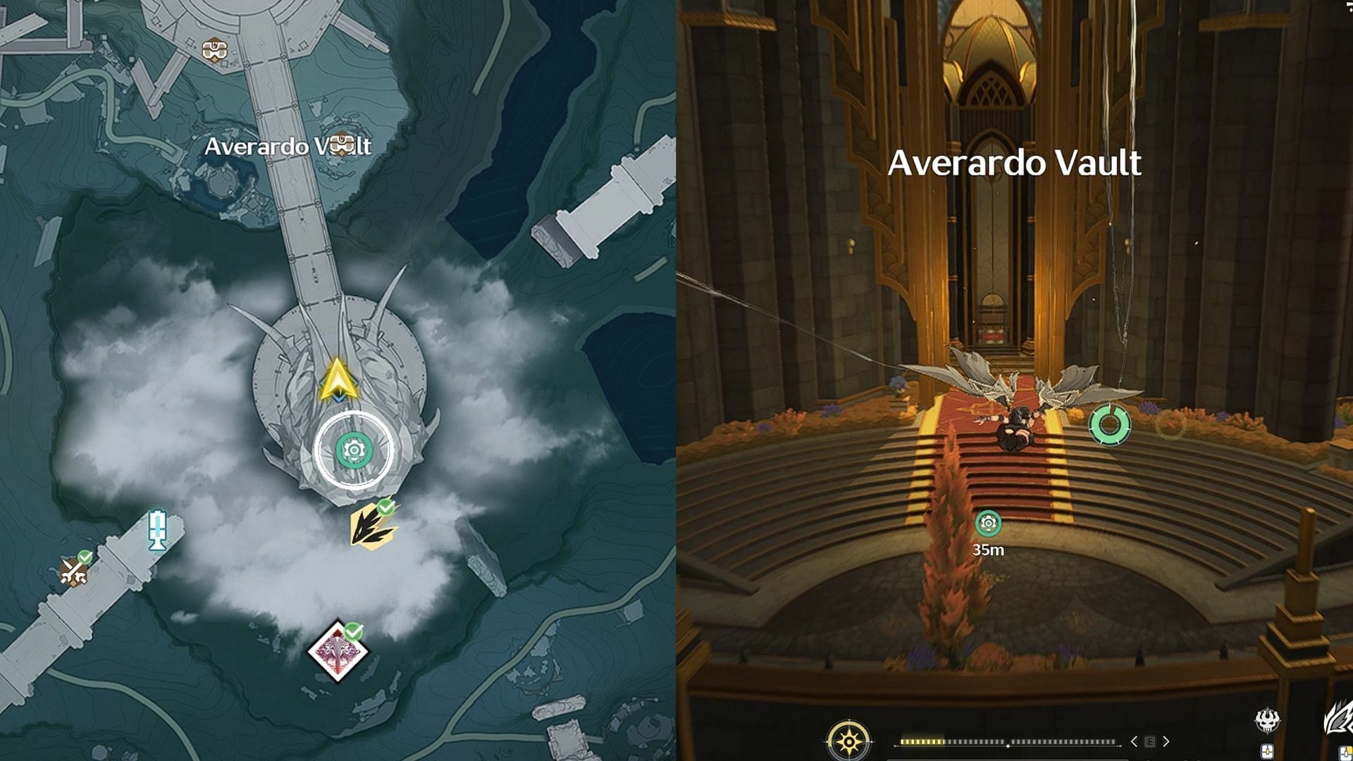 Head to Averardo Vault and use the elevator (Image via Sportskeeda Gaming/Kuro Games)