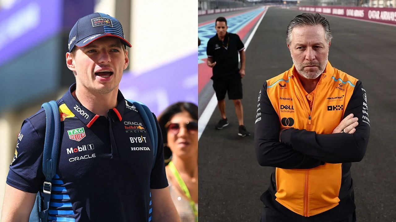 Max Verstappen [L] Zak Brown [R] [Image Source: Getty]