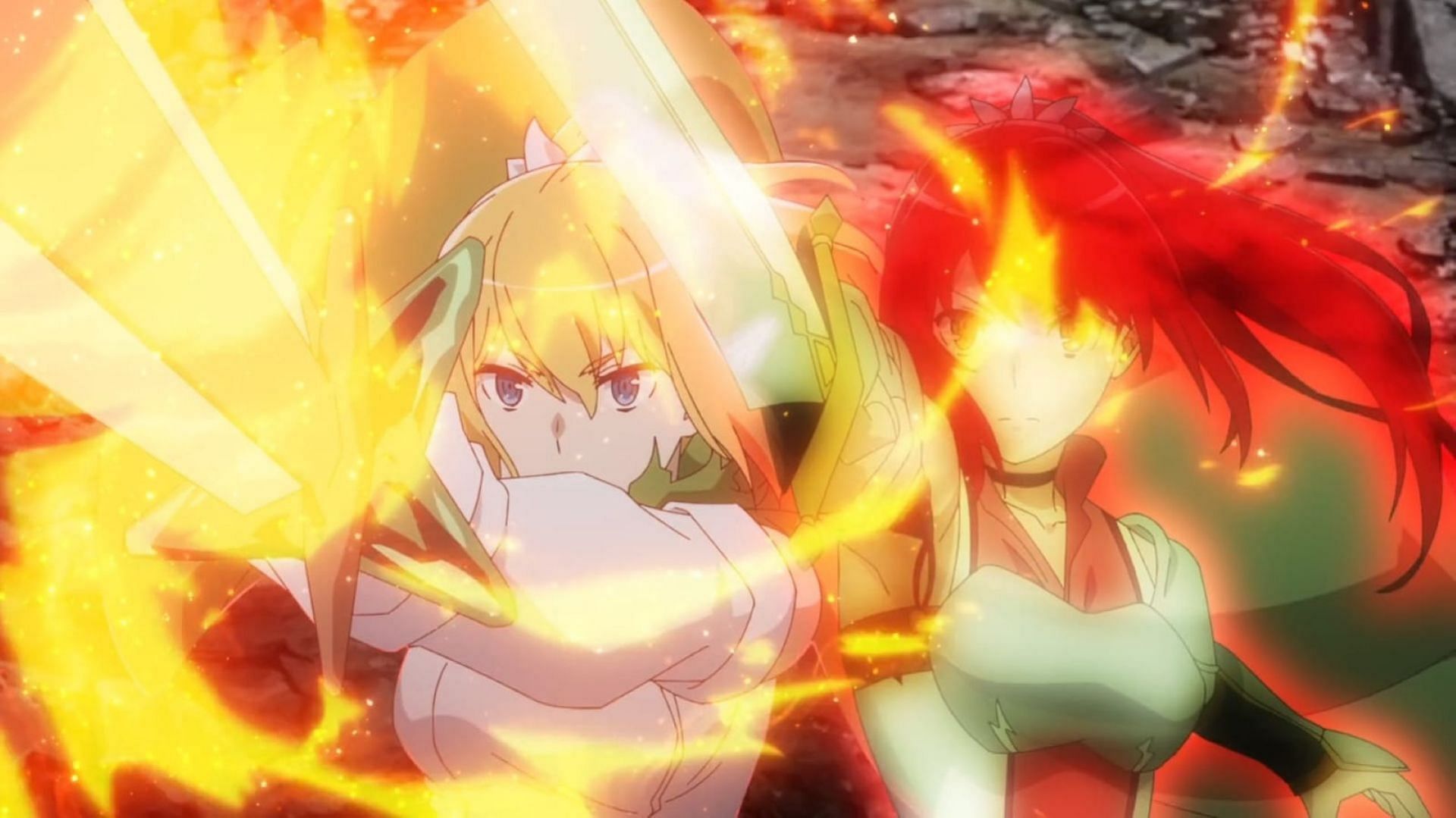 Ryu Lion uses Alise&#039;s flames (Image via J.C.Staff)