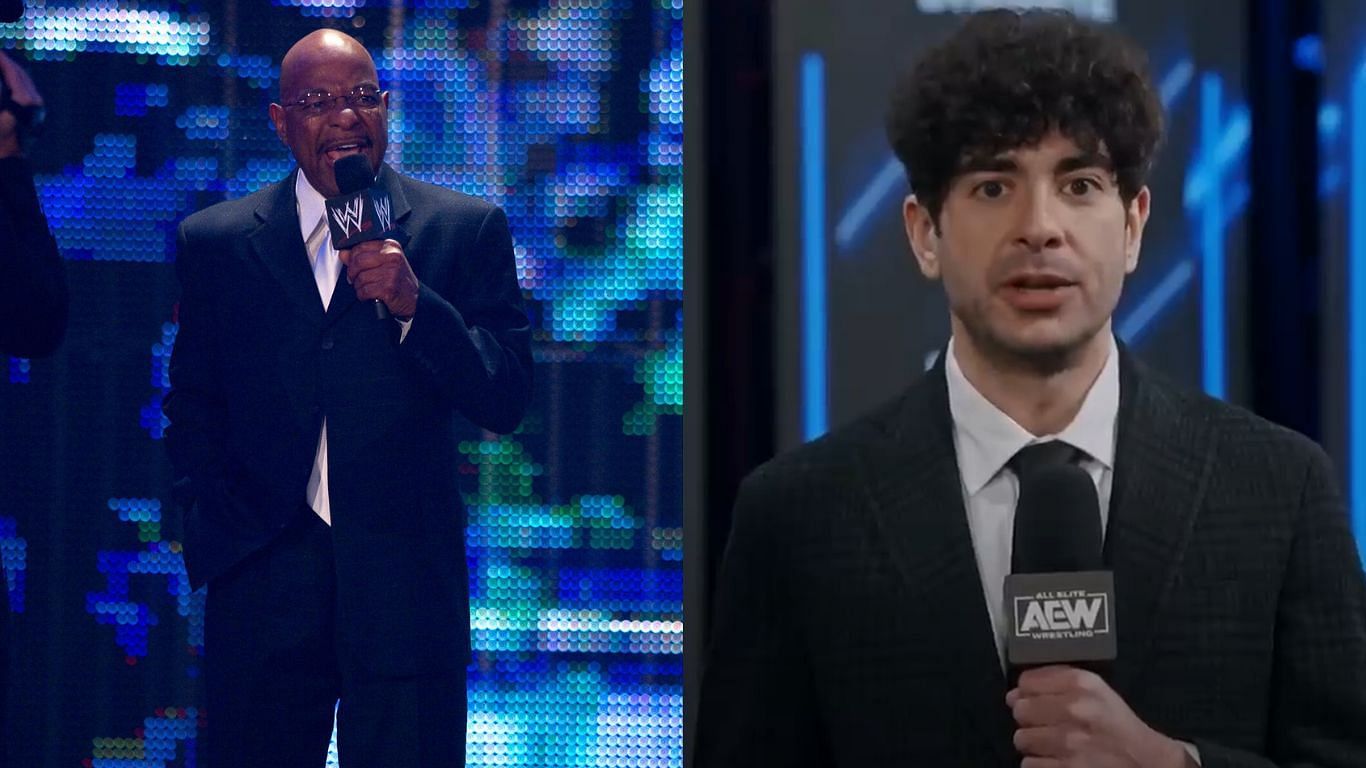 Tony Khan is the CEO of AEW [image source: WWE.com &amp; AEW YouTube]