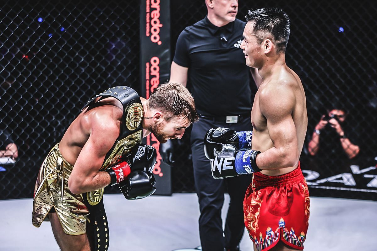 Jonathan Haggerty praises Wei Rui after tough stand at ONE 171. -- Photo by ONE Championship