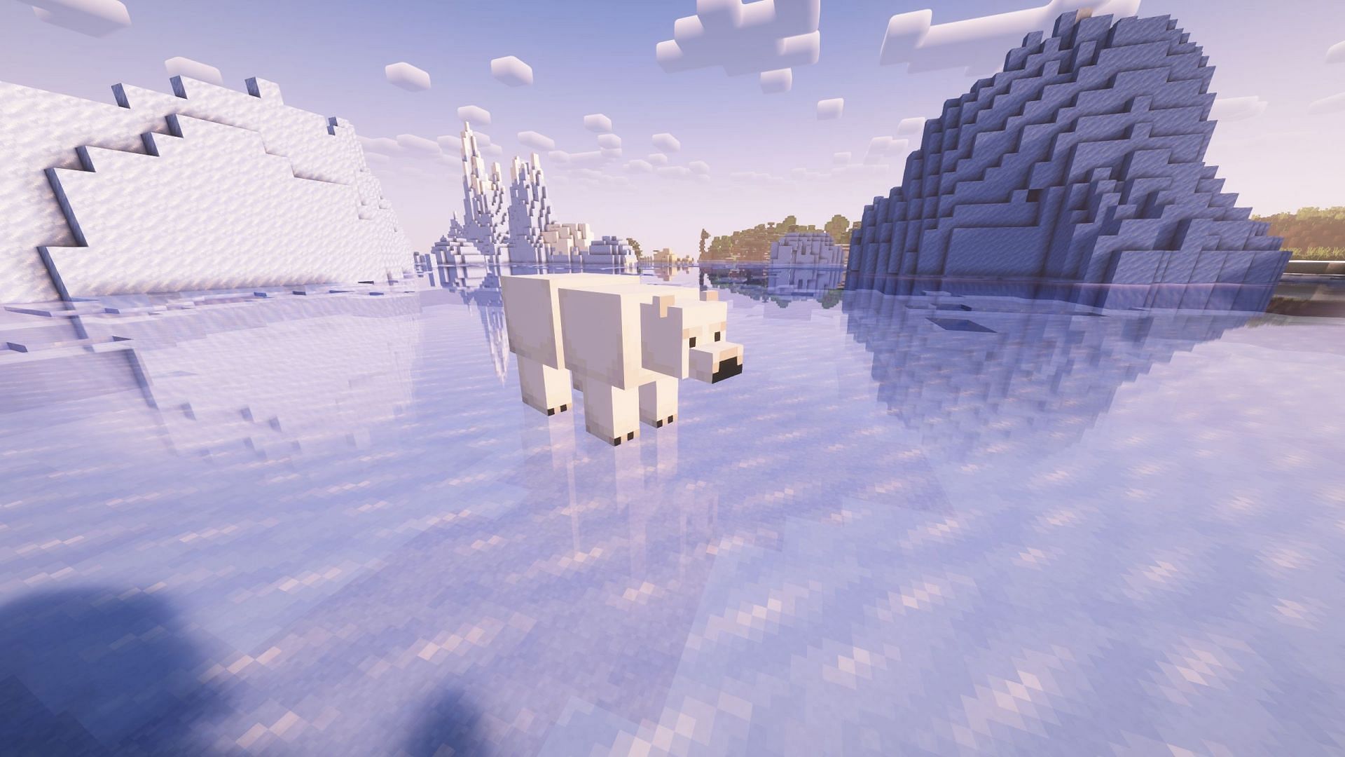 Polar Bears drop items and have specific behavior patterns, but are useless to players (Image via Sportskeeda Gaming/Mojang Studios)