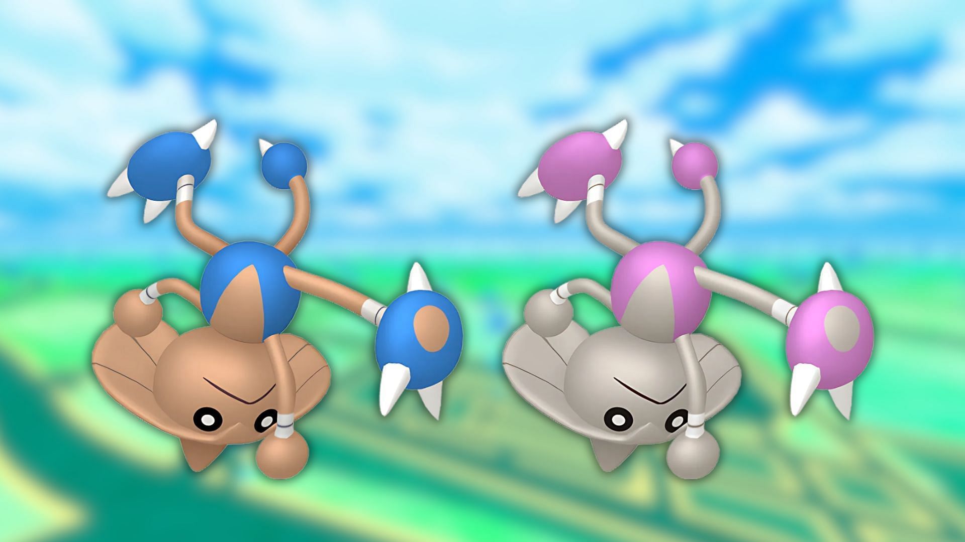 Hitmontop and its shiny variant (Image via The Pokemon Company)