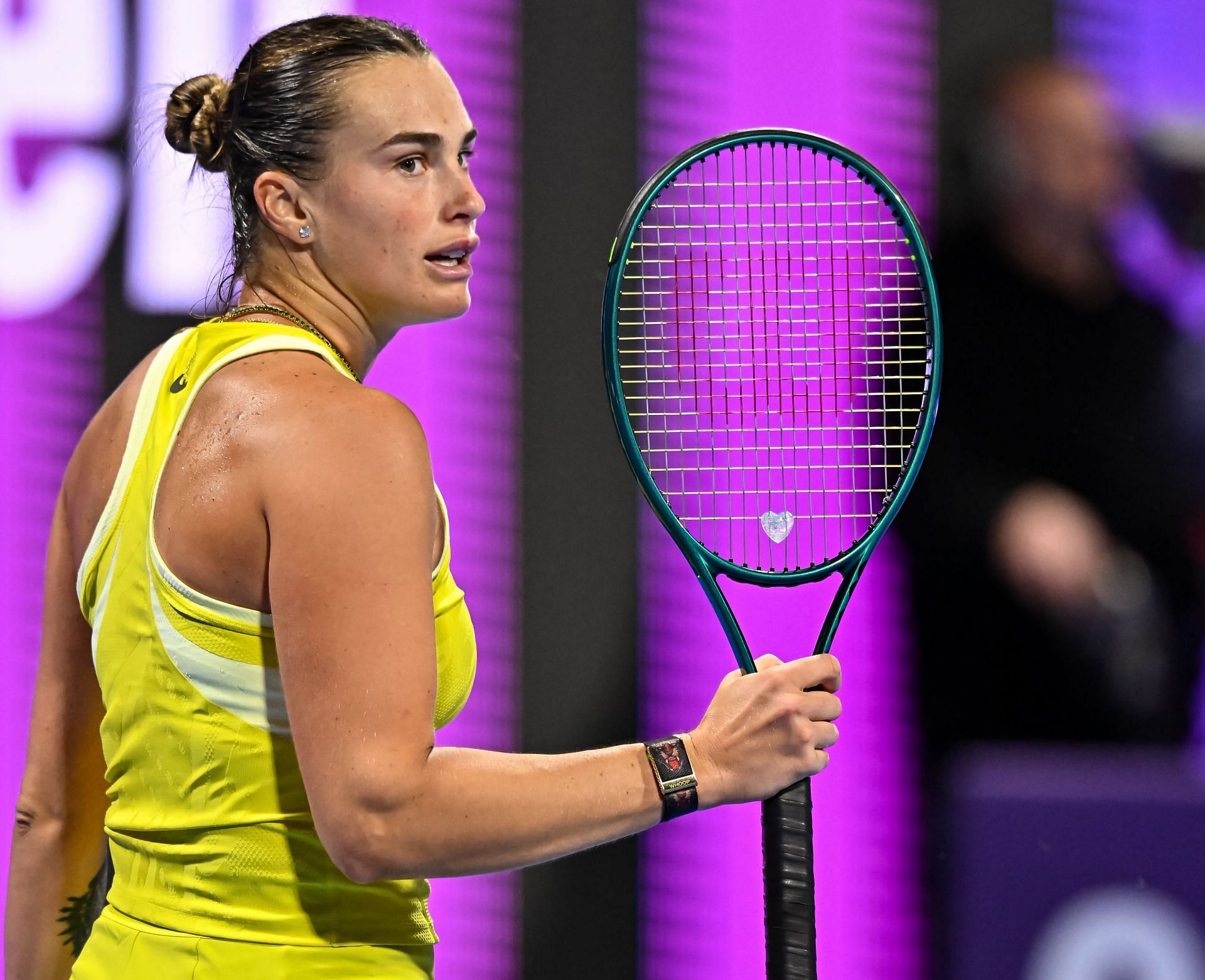 Aryna Sabalenka pictured at the 2025 Qatar Open | Image Source: Getty