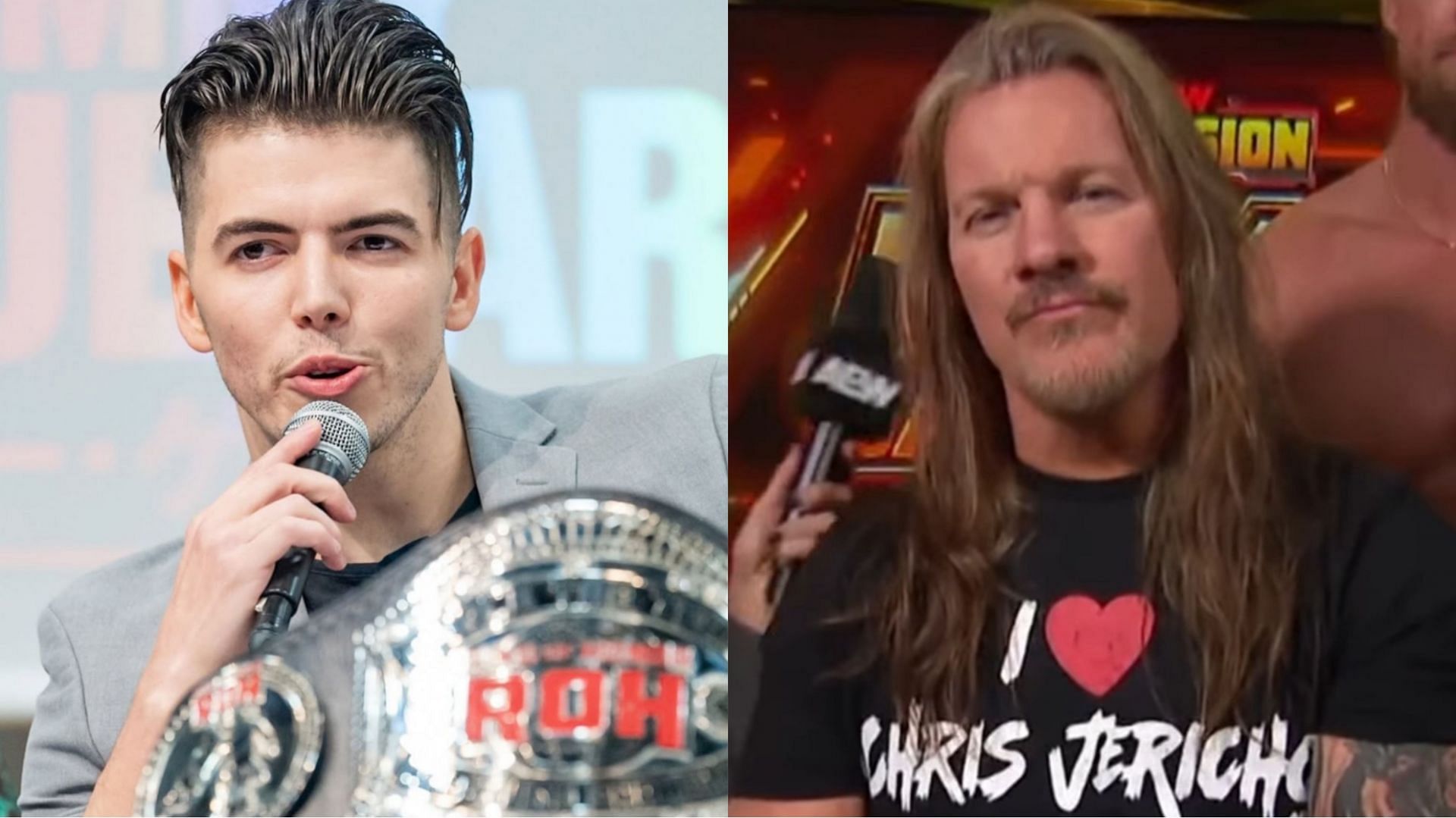 Sammy Guevara (left) and Chris Jericho (right)