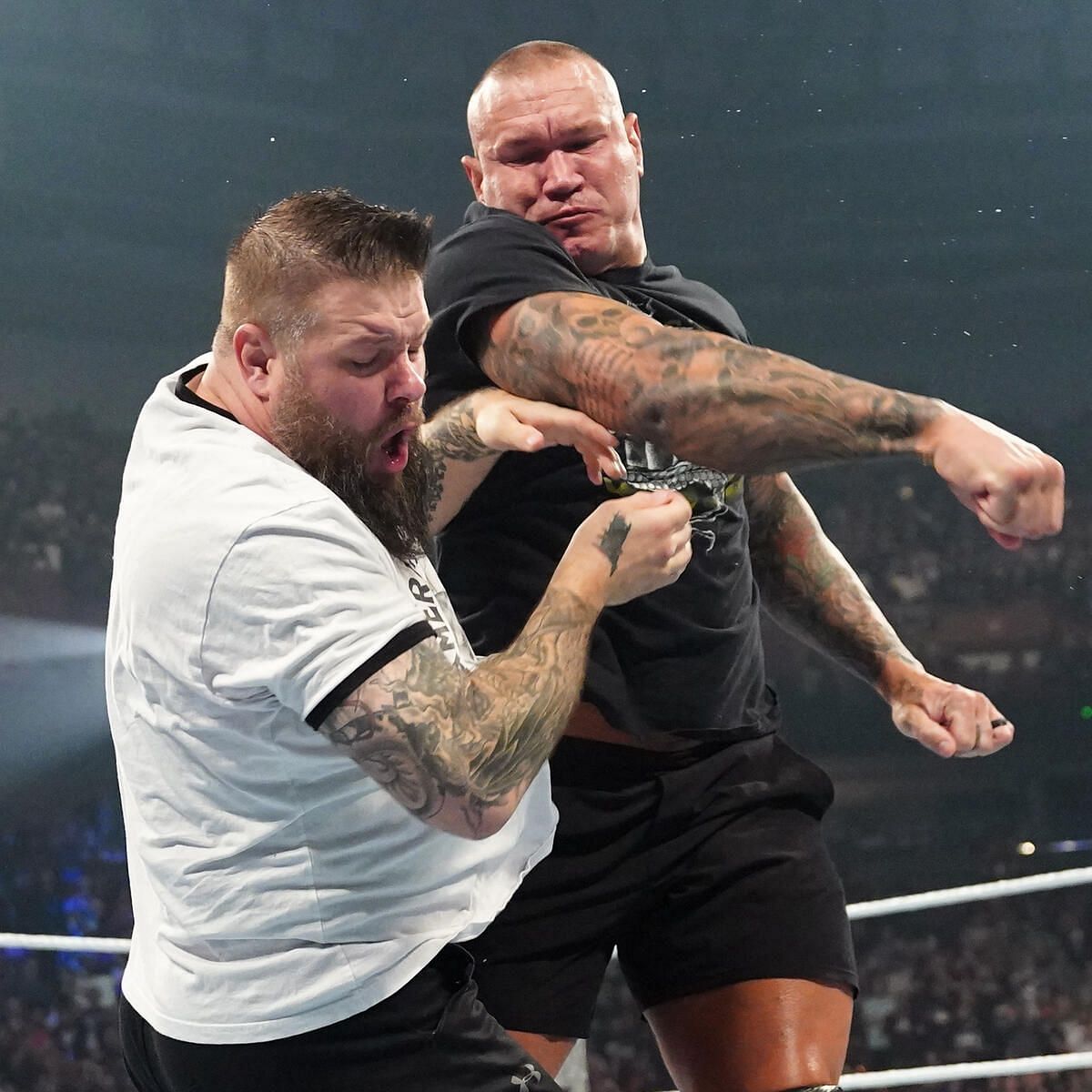 Kevin Owens and Randy Orton during an episode of SmackDown. (Image credits: wwe.com)