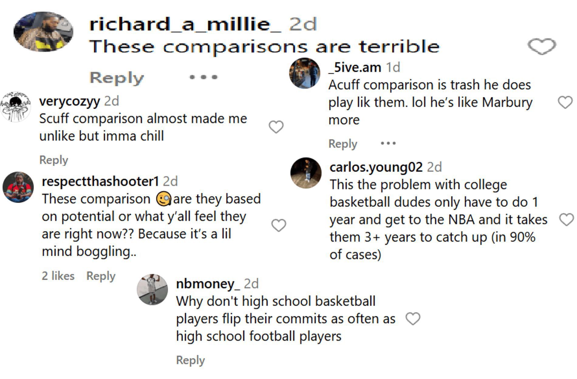 Fans react to ESPN Top 5&#039;s comparisons to current and former NBA players (Source: Instagram/ sportscenternext)