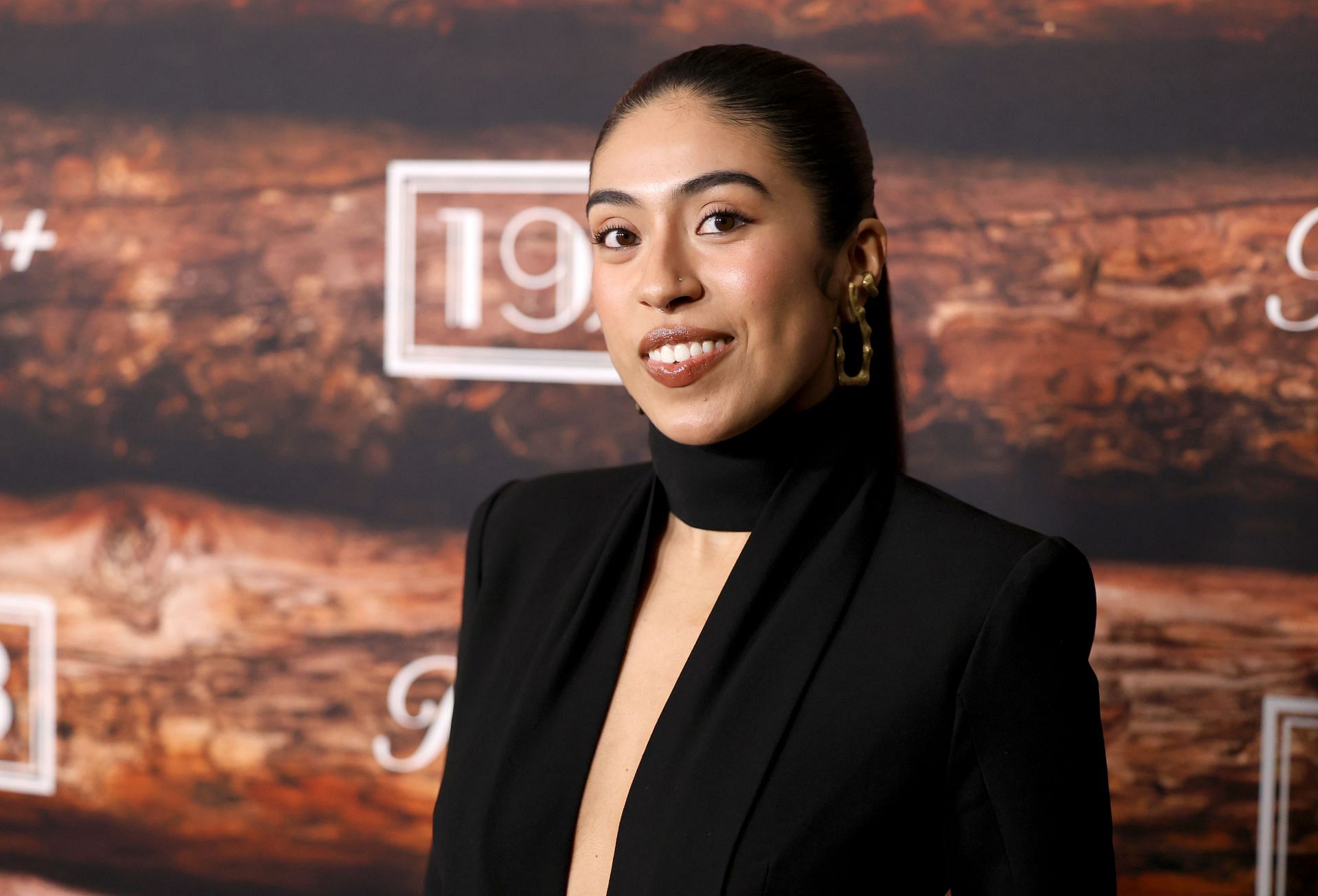 Aminah Nieves attends the 1923 season 2 Premiere at Harmony Gold (Photo by Jesse Grant/Getty Images for Paramount+)