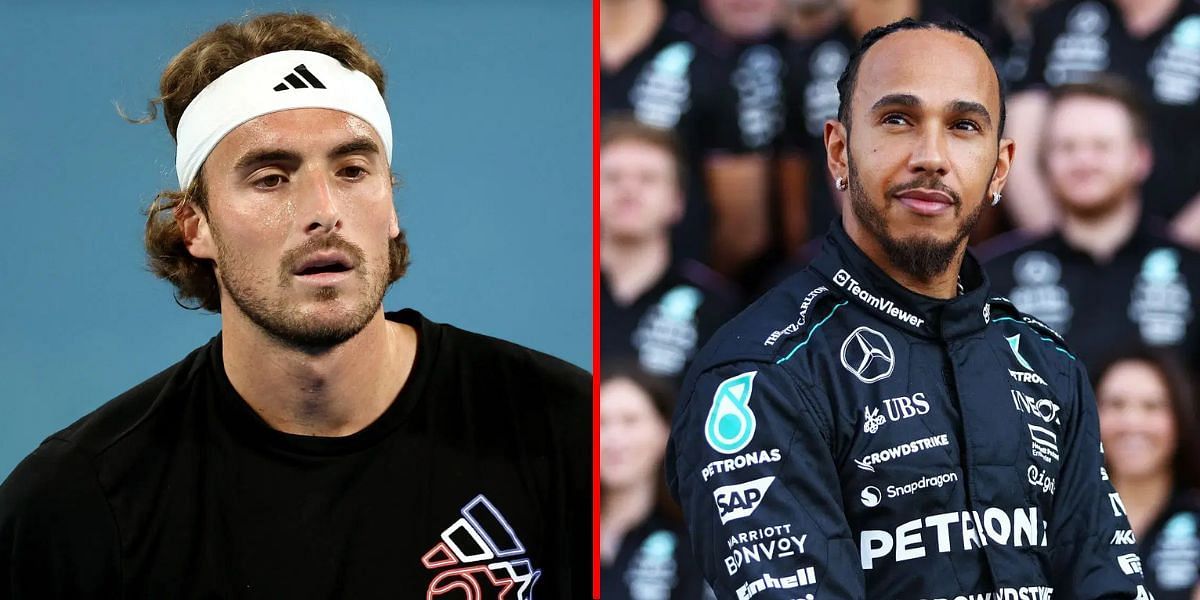 Stefanos Tsitsipas (L) Lewis Hamilton (R) | Getty