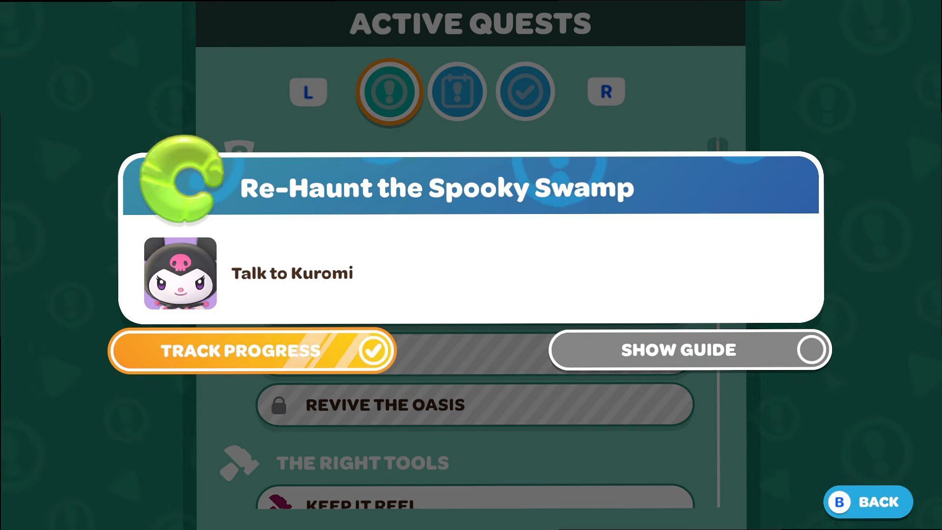 &quot;Re-Haunt the Spooky Swamp&quot; quest (Image via Sunblink || YouTube/@SproutsieSprout)