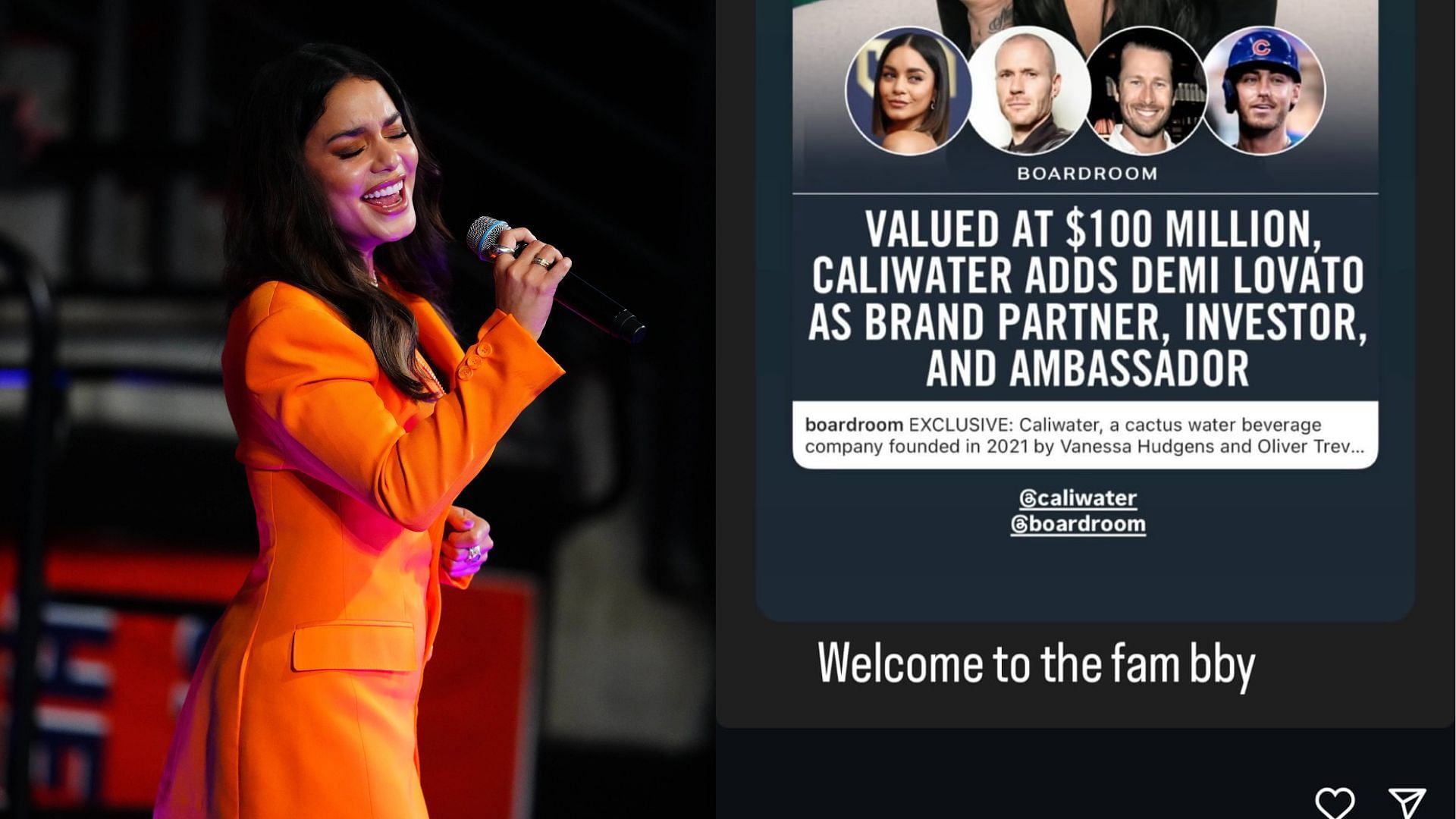 Vanessa Hudgens gives shoutout to Demi Lovato after joining the Caliwater brand (Photo Source: IMAGN / @vanessahudgens on IG)