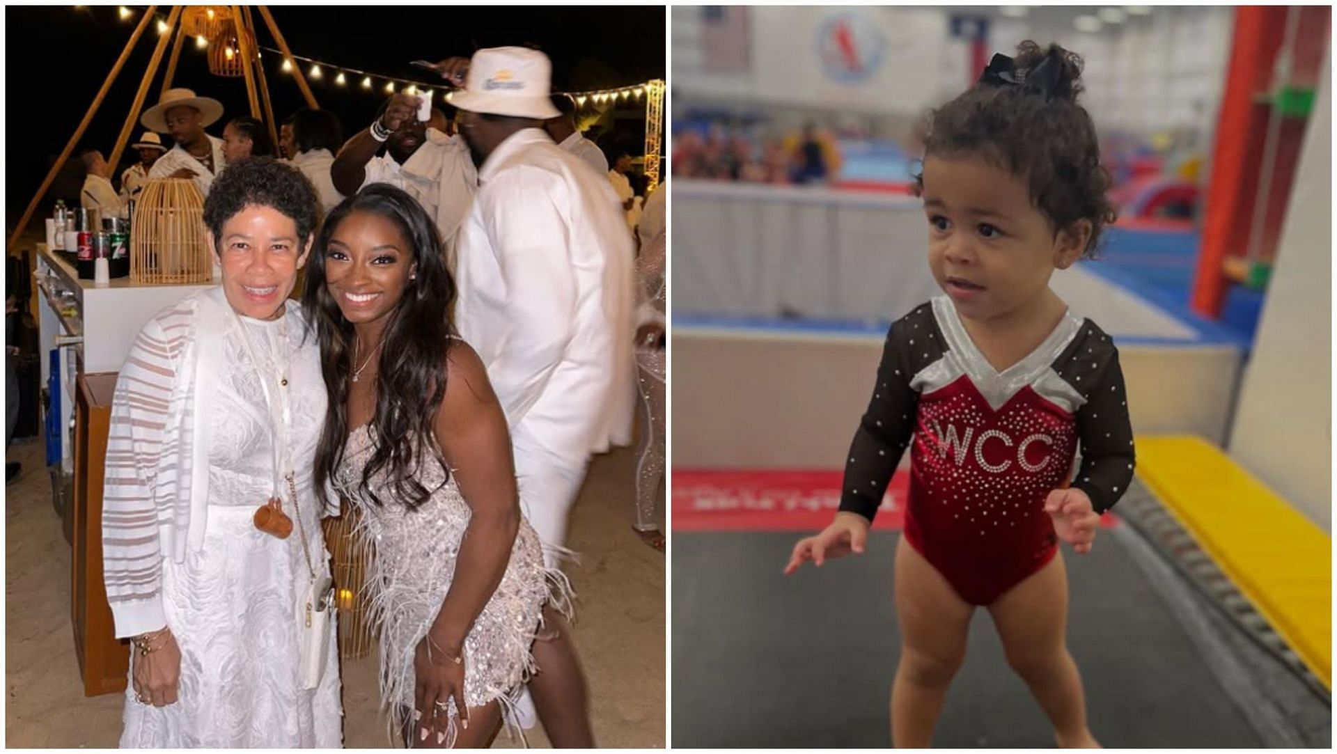 Simone Biles, Nellie Biles and Ronni Biles