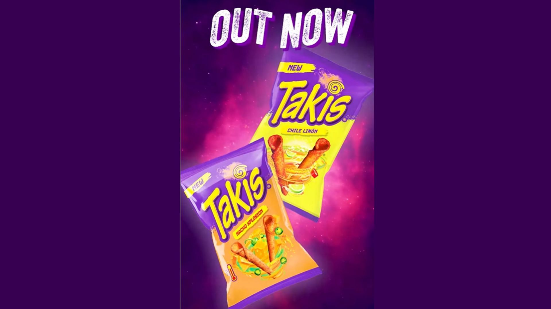 Nacho Xplosion and Chile Limon flavors of Takis Trotilla roll (Image via. Instagram/@takisusa)