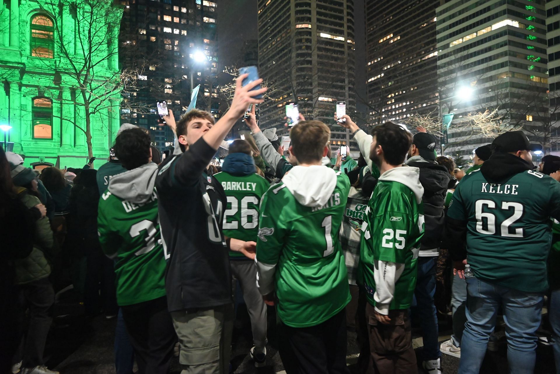 Philadelphia Eagles fans celebrate winning Super Bowl Championship - Source: Getty