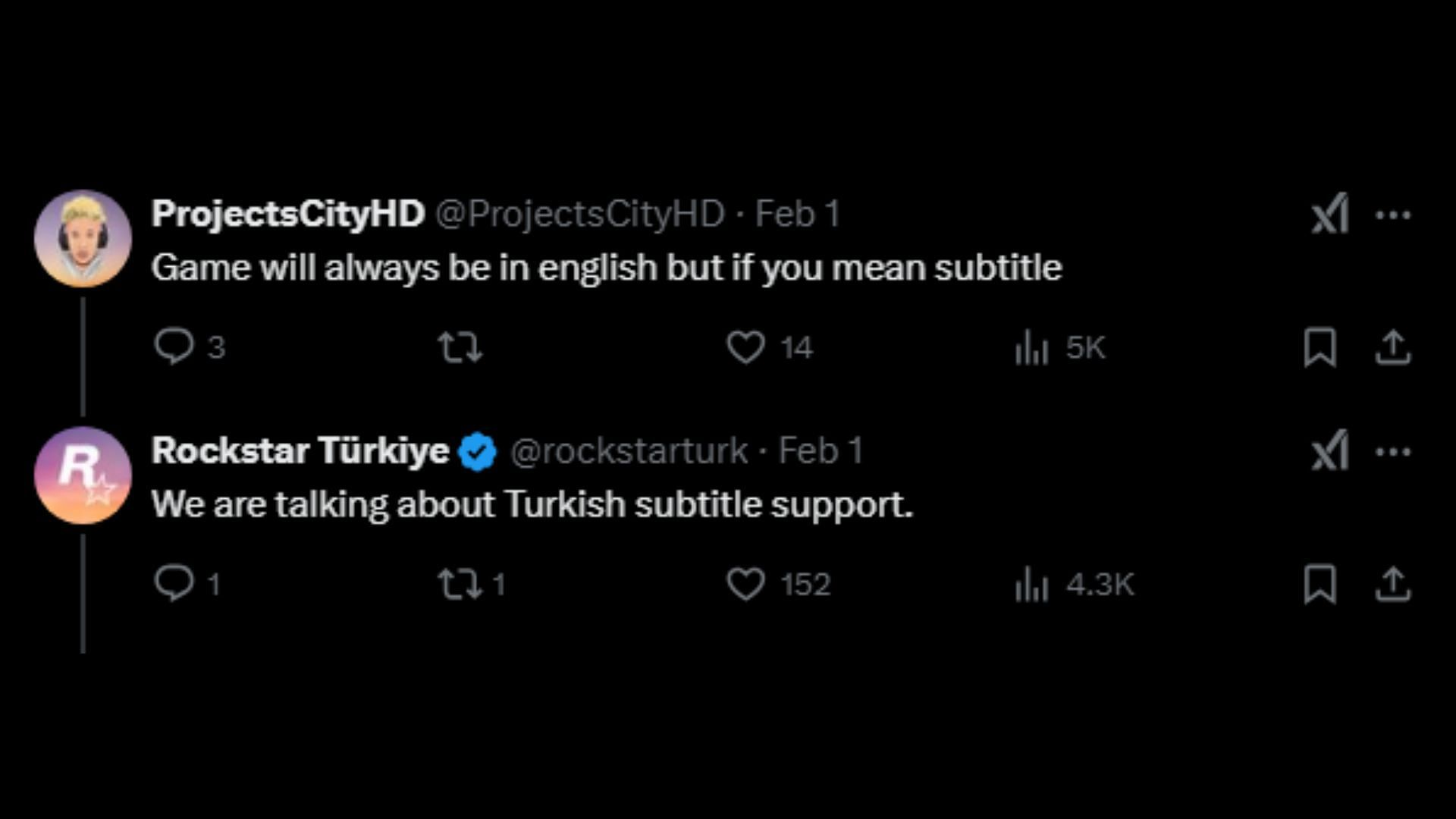 X user explains this campaign is about getting Turkish subtitle support in GTA 6 (Image via X)