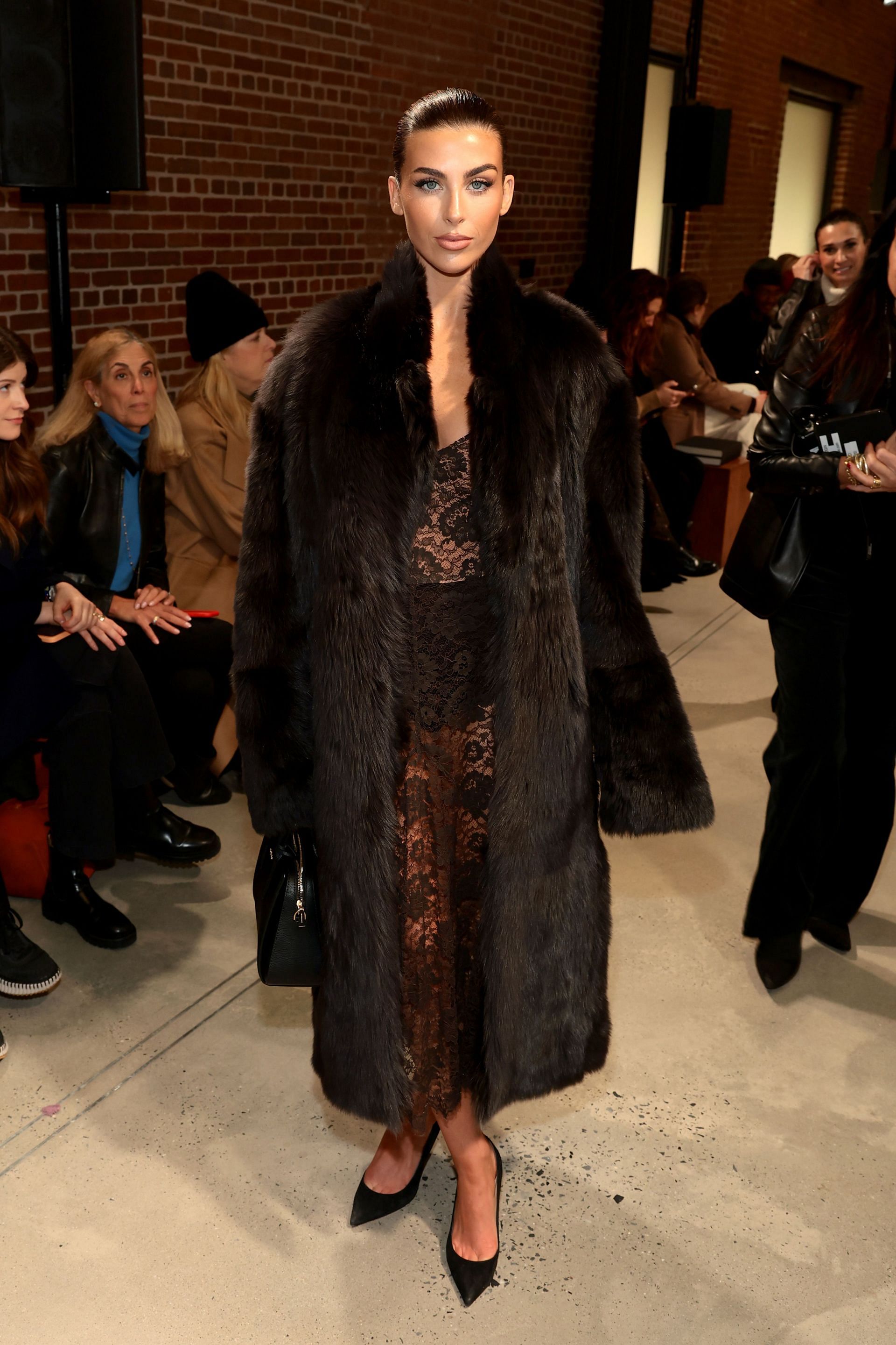 Paige Lorenze in the Michael Kors Collection Fall/Winter 2025 | Runway Show - Front Row - Source: Getty