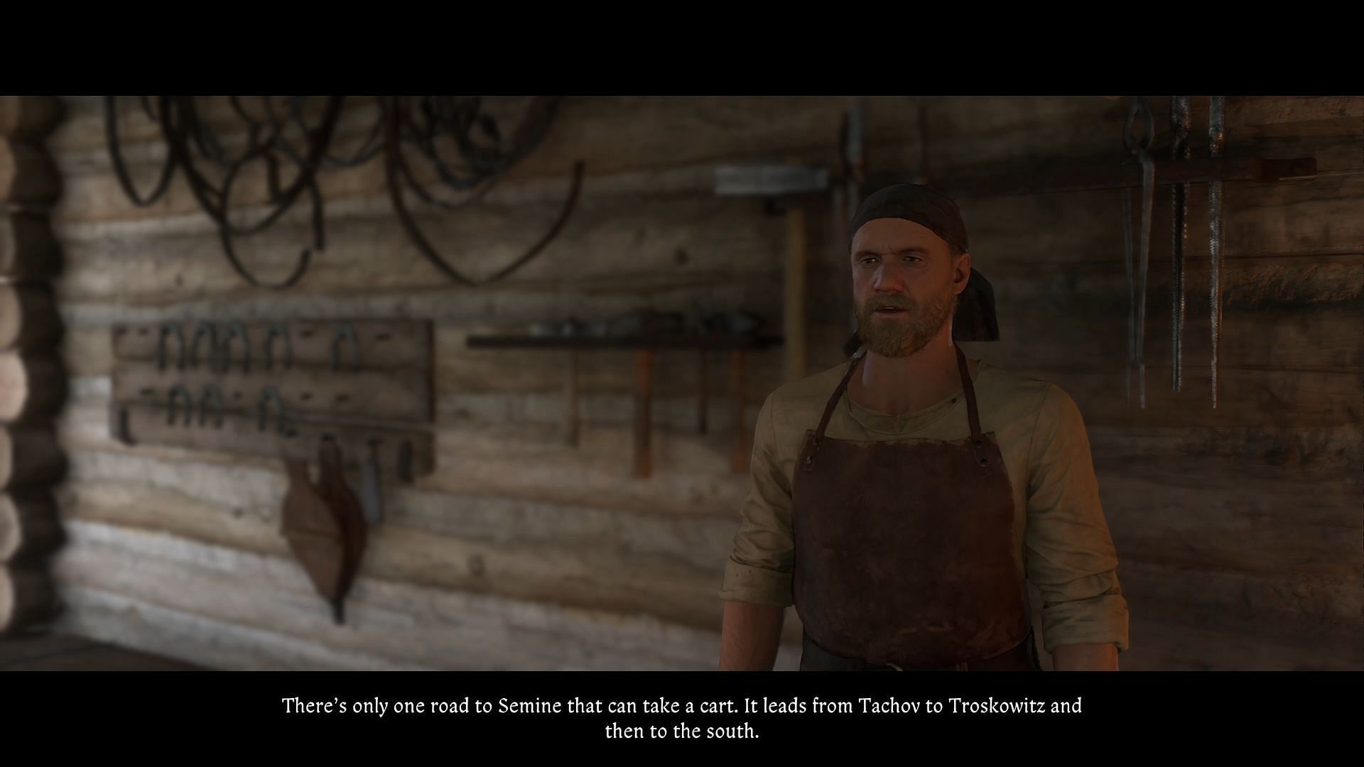 Talk to Radovan at Tachov to start The Jaunt side quest (Image via Deep Silver)