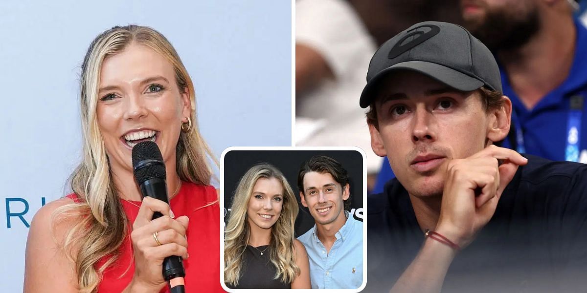 Katie Boulter (left), Alex de Minaur (right), Katie Boulter and Alex de Minaur (bottom center), Sources: Getty