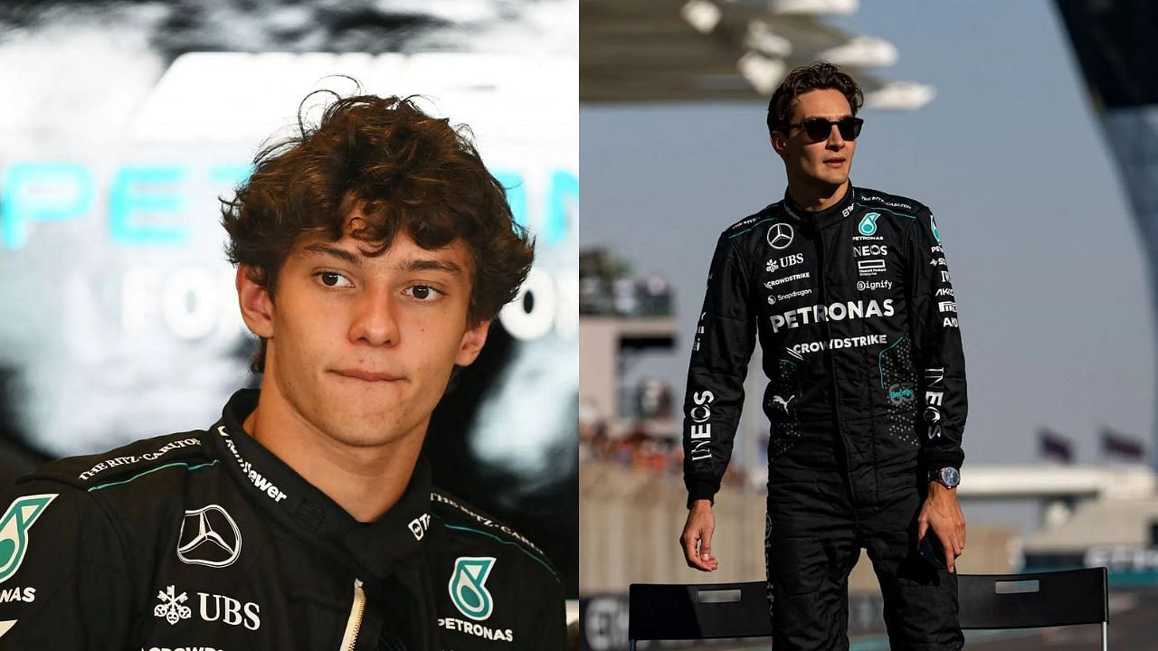 Kimi Antonelli (L) and George Russell (R), images from 2024 - Images via Getty