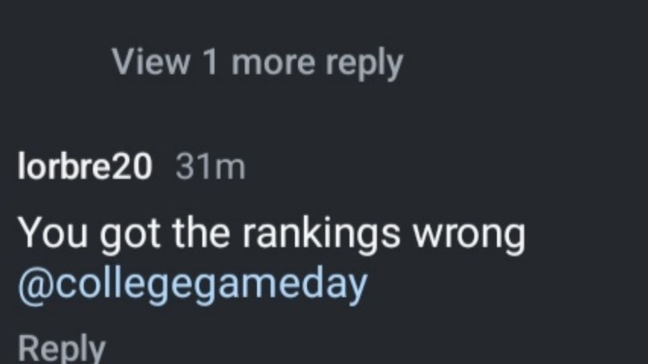 You got the rankings wrong