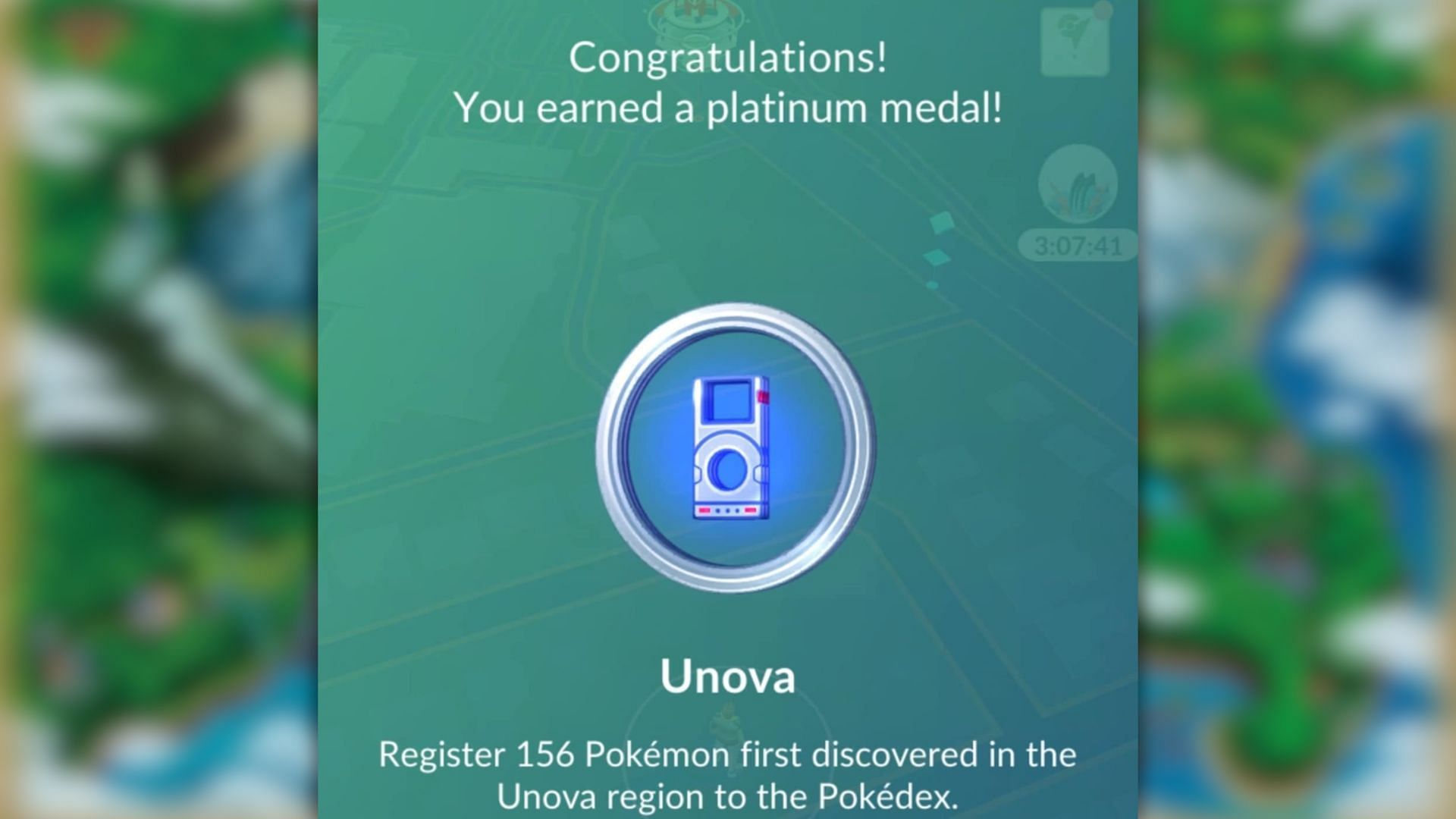 Platinum Unova medal in Pokemon GO (Image via The Pokemon Company)