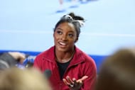 Simone Biles at the 2023 U.S. Classic. (Source: Getty)